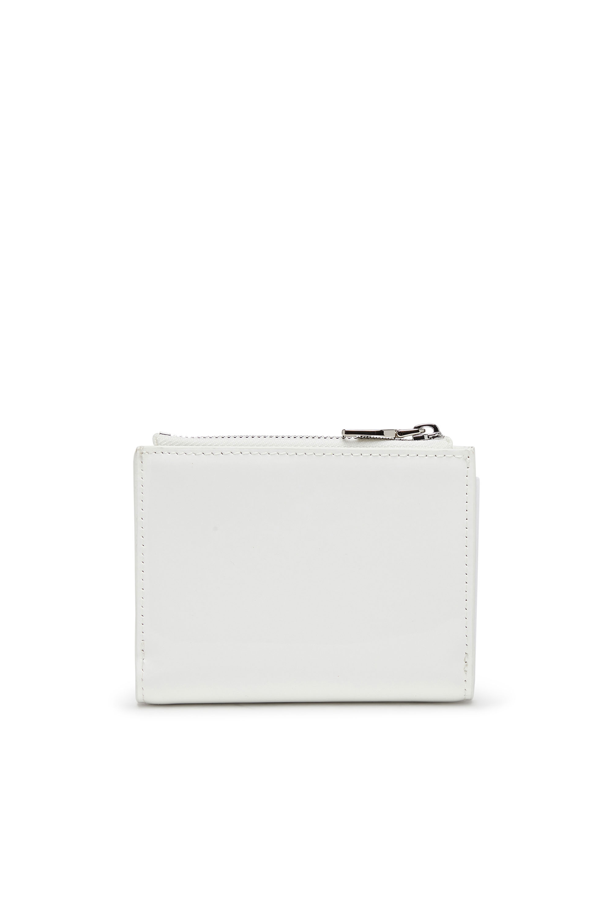 Diesel - PLAY BI-FOLD ZIP II, Female Small wallet in glossy leather in White - Image 2
