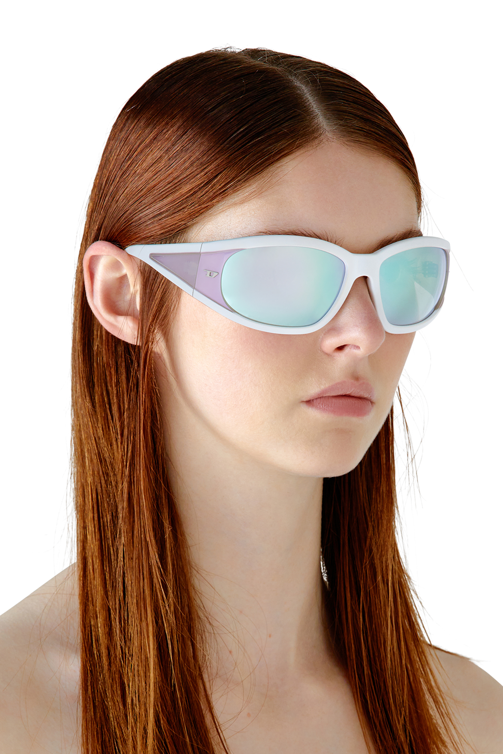 Diesel - 0DL3002, Unisex Rectangular sunglasses in acetate in Bubble - Image 6
