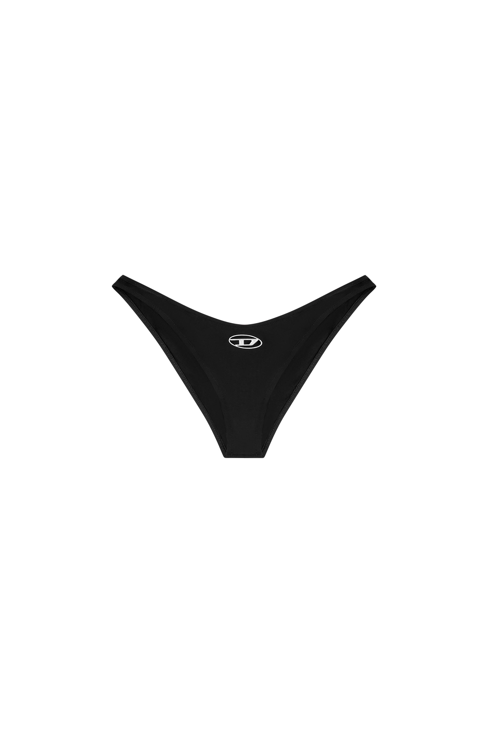 Diesel - PUNCHY-UTLT, Female's Microfibre briefs with cut-out logo in Black - 4