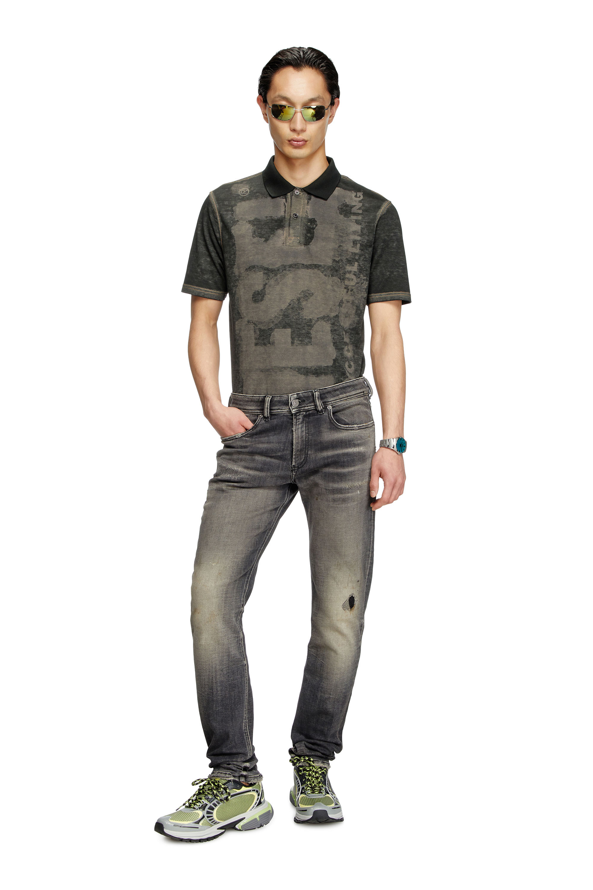 Diesel - Male's Skinny Jeans 1979 Sleenker 09K56, Black/Dark Grey - 2