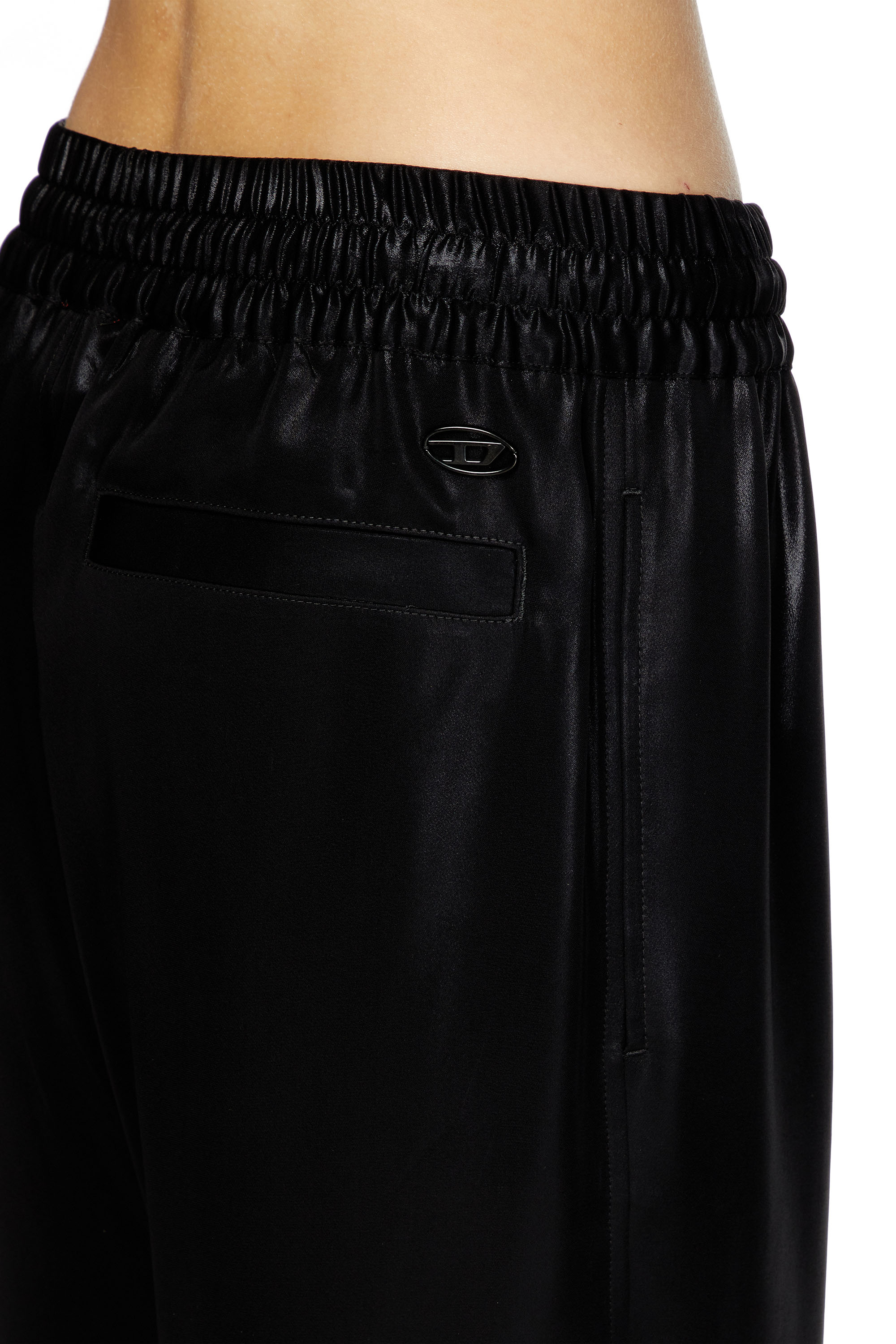 Diesel - P-DREYER-C-WN-Q1, Female's Satin track pants in Black - 4