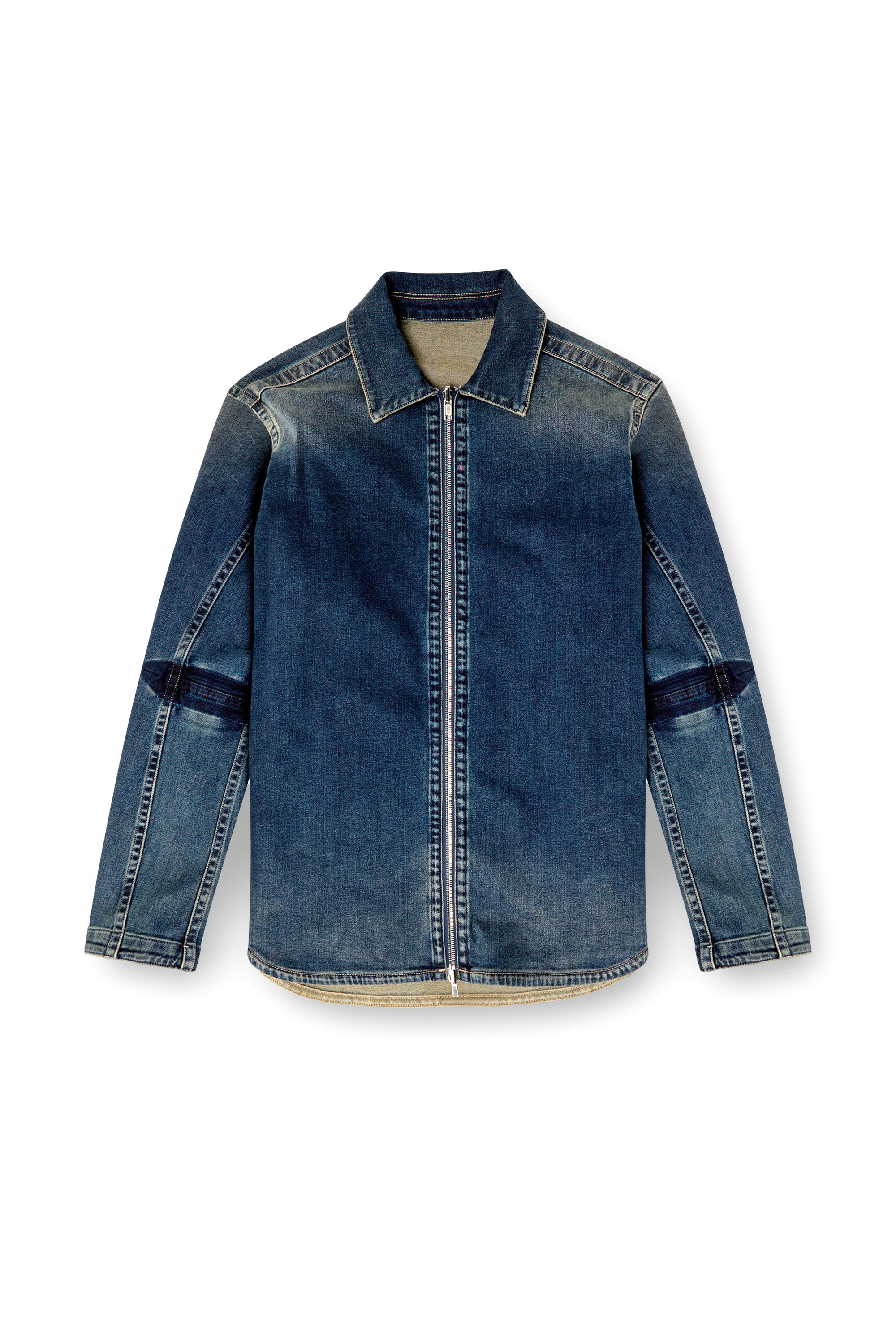 Diesel - D-SIMPLY-RE, Male's Zipped shirt in Rehab denim in Dark Blue - 6