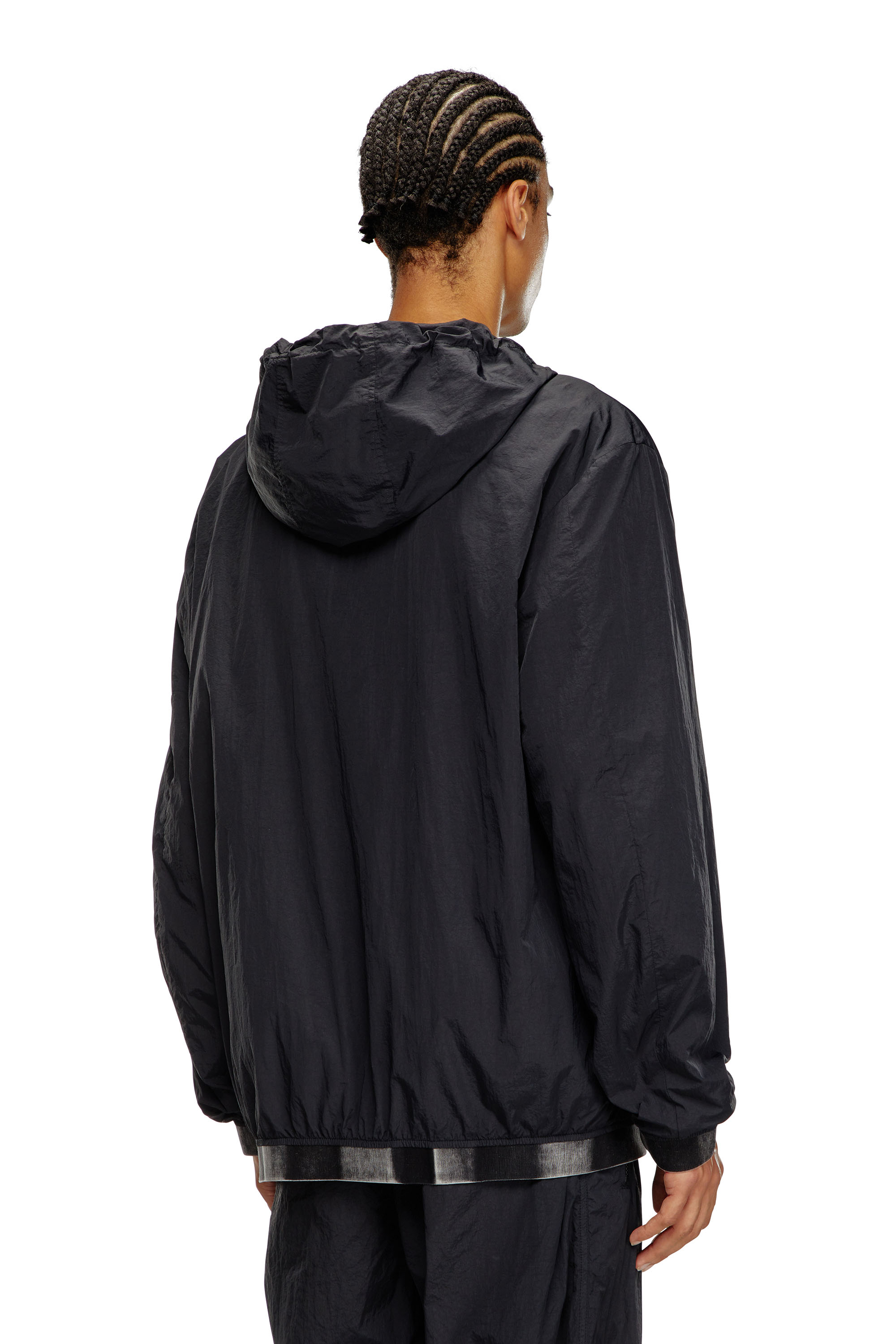 Diesel - J-POST, Male's Windbreaker in recycled shell in Black - 3