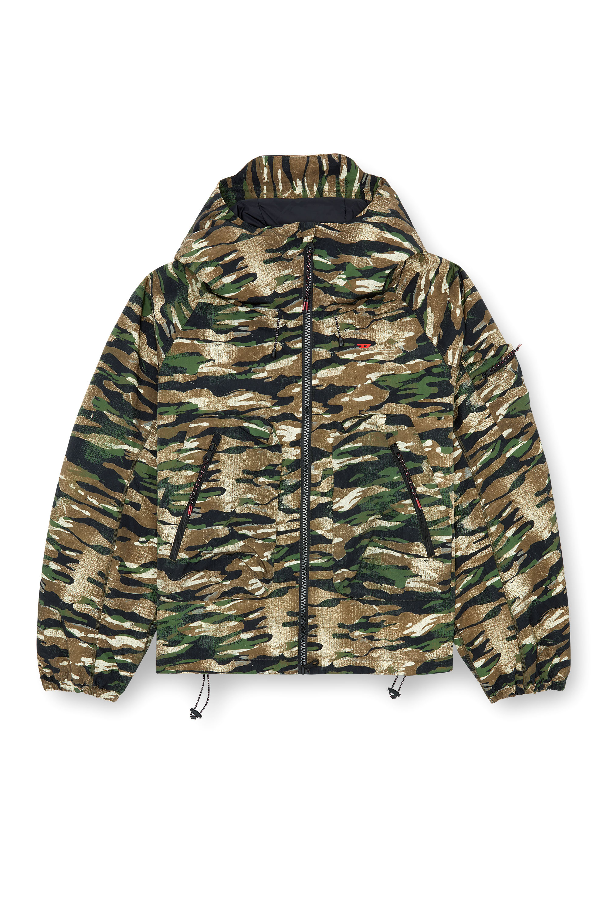 Diesel - AMWT-BERNARD-WT24, Male Camouflage hooded jacket in Multicolor - Image 5