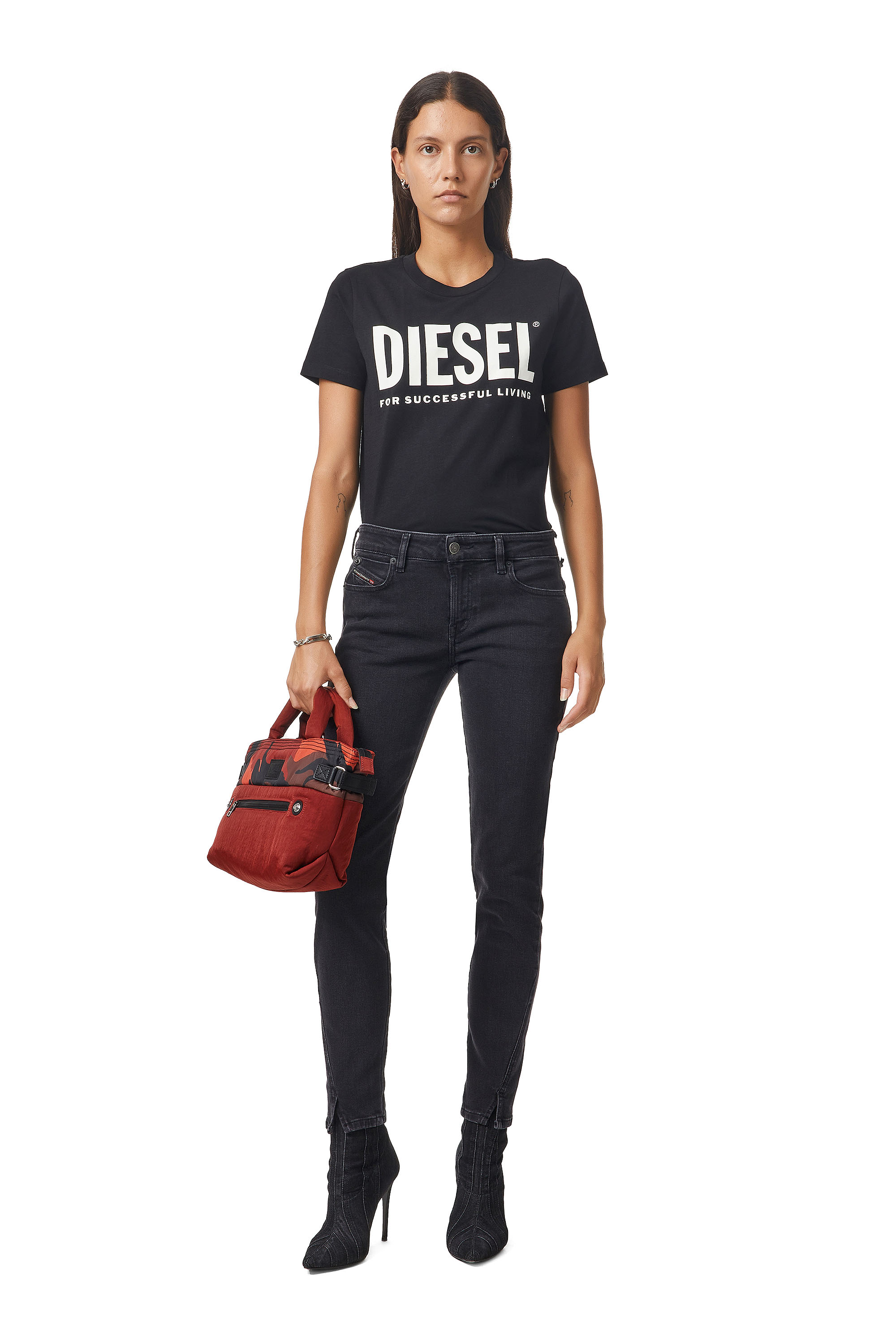 Diesel - D-Jevel 0870G Slim Jeans, Black/Dark Grey - Image 5