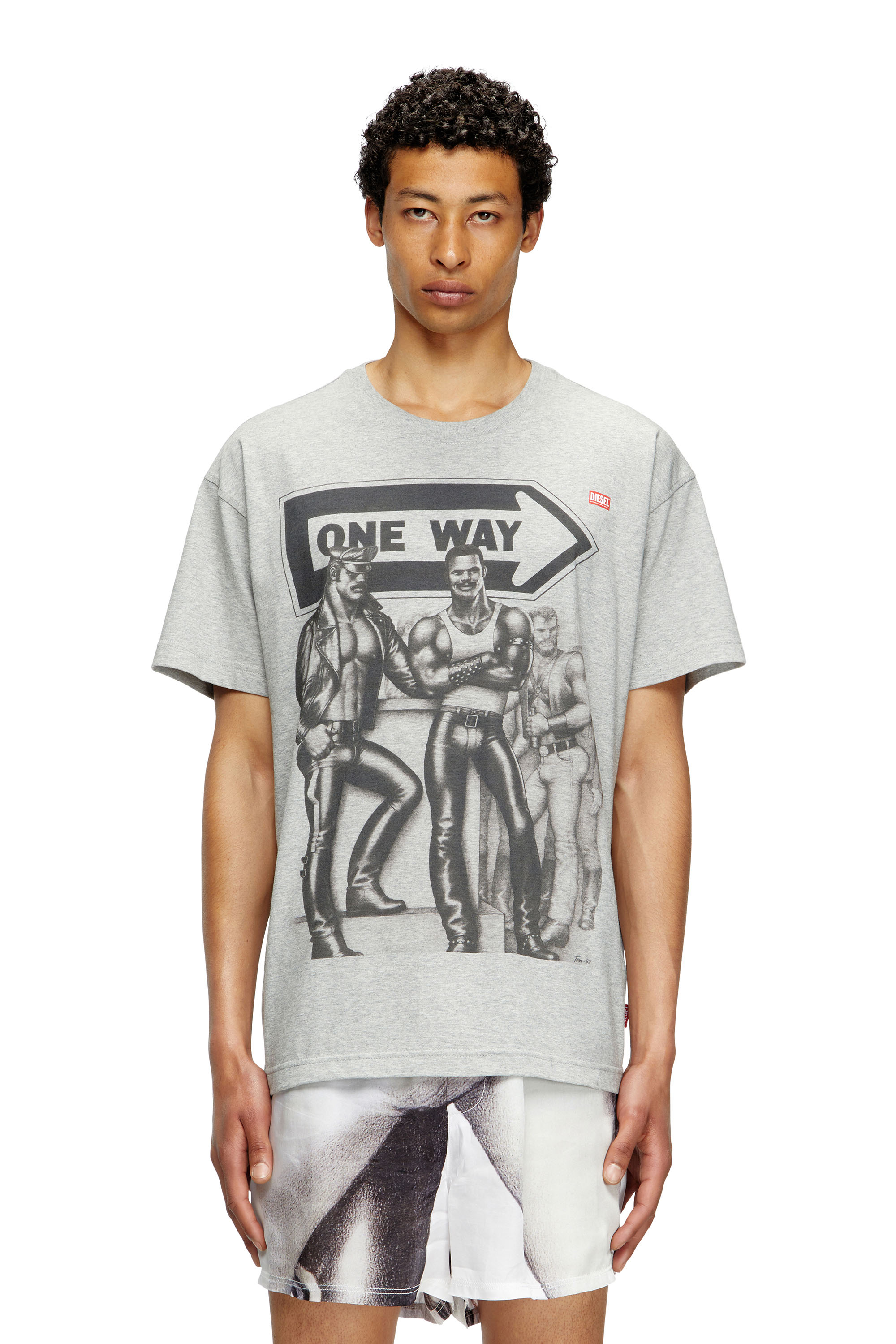 Diesel - PR-T-NORM-TOM25, T-shirt avec imprimé graphique Mixte in Gris - 2