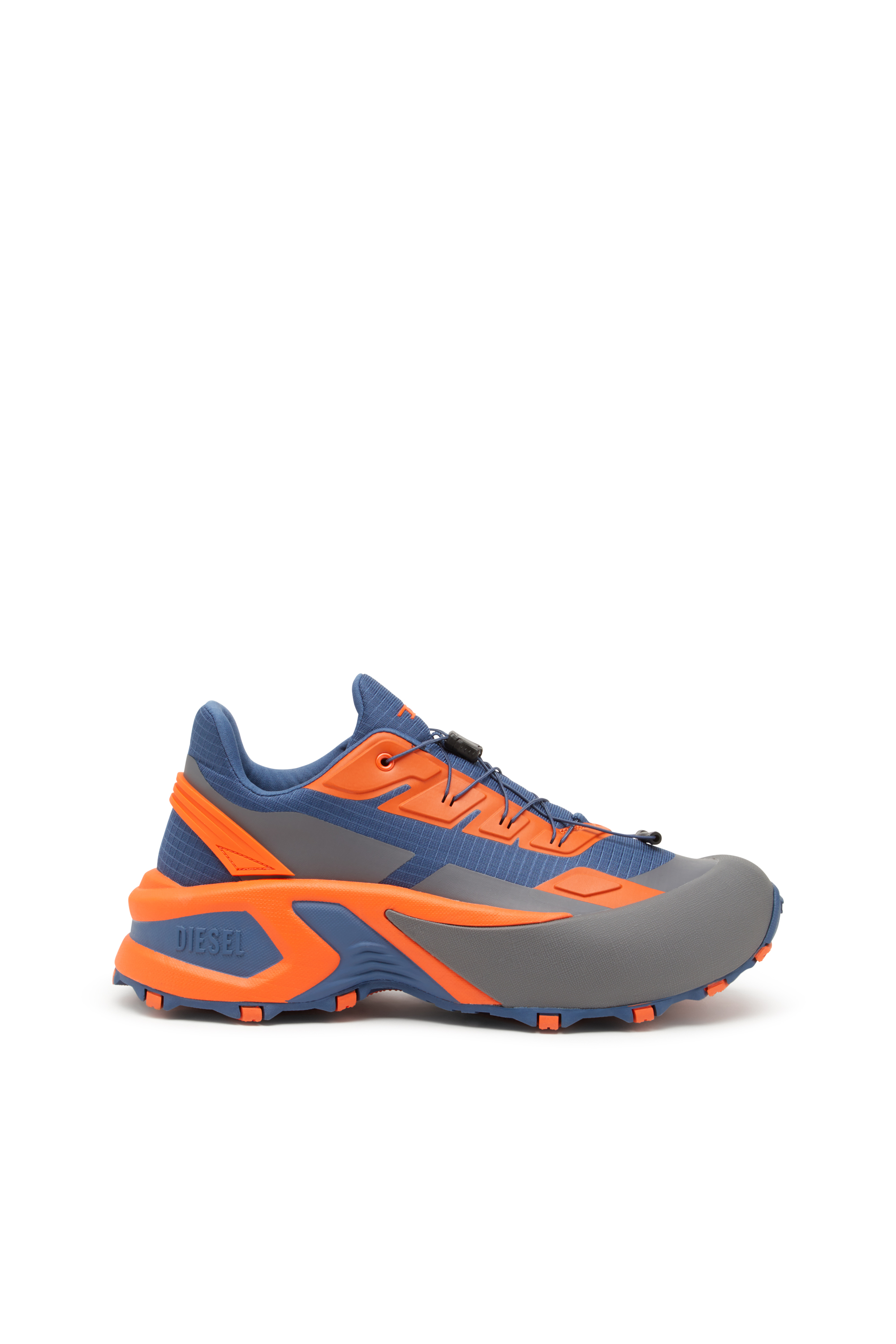 Diesel - D-CAGE RUNNER, Male's D-Cage Runner-Sneakers in TPU-trimmed ripstop in Blue/Orange - 1