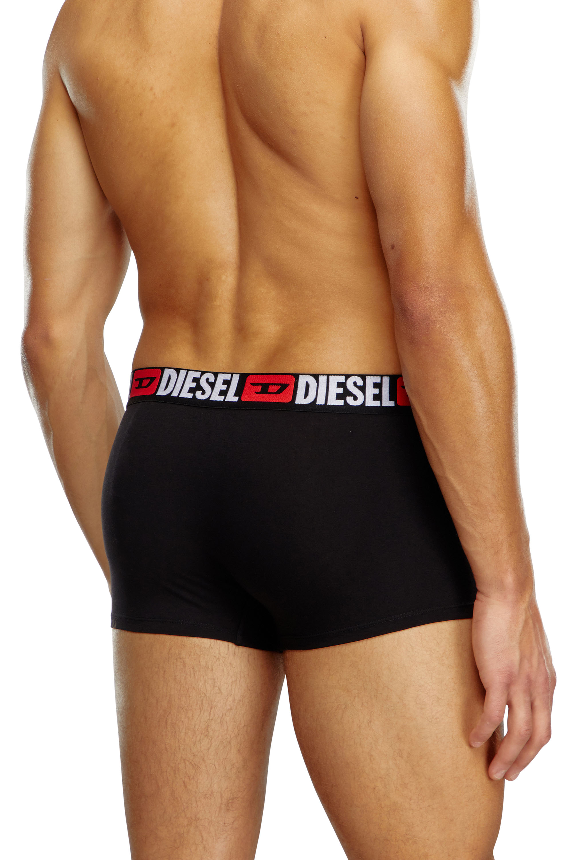 Diesel - UMBX-DAMIENTHREEPACK, Male's Three-pack of all-over logo waist boxers in Black - 4