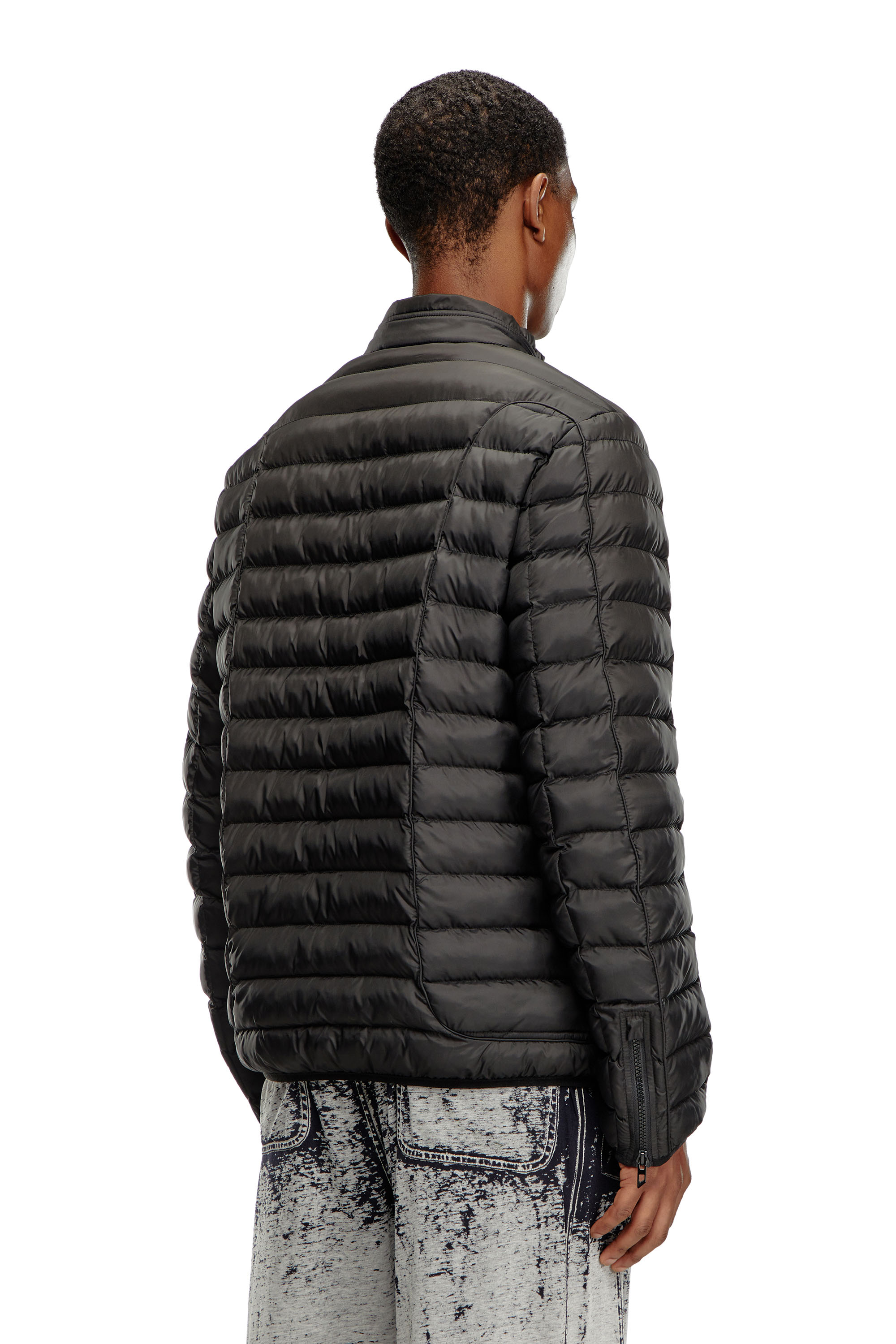 Diesel - W-PILOT, Male Puffer jacket in light nylon in Black - Image 4