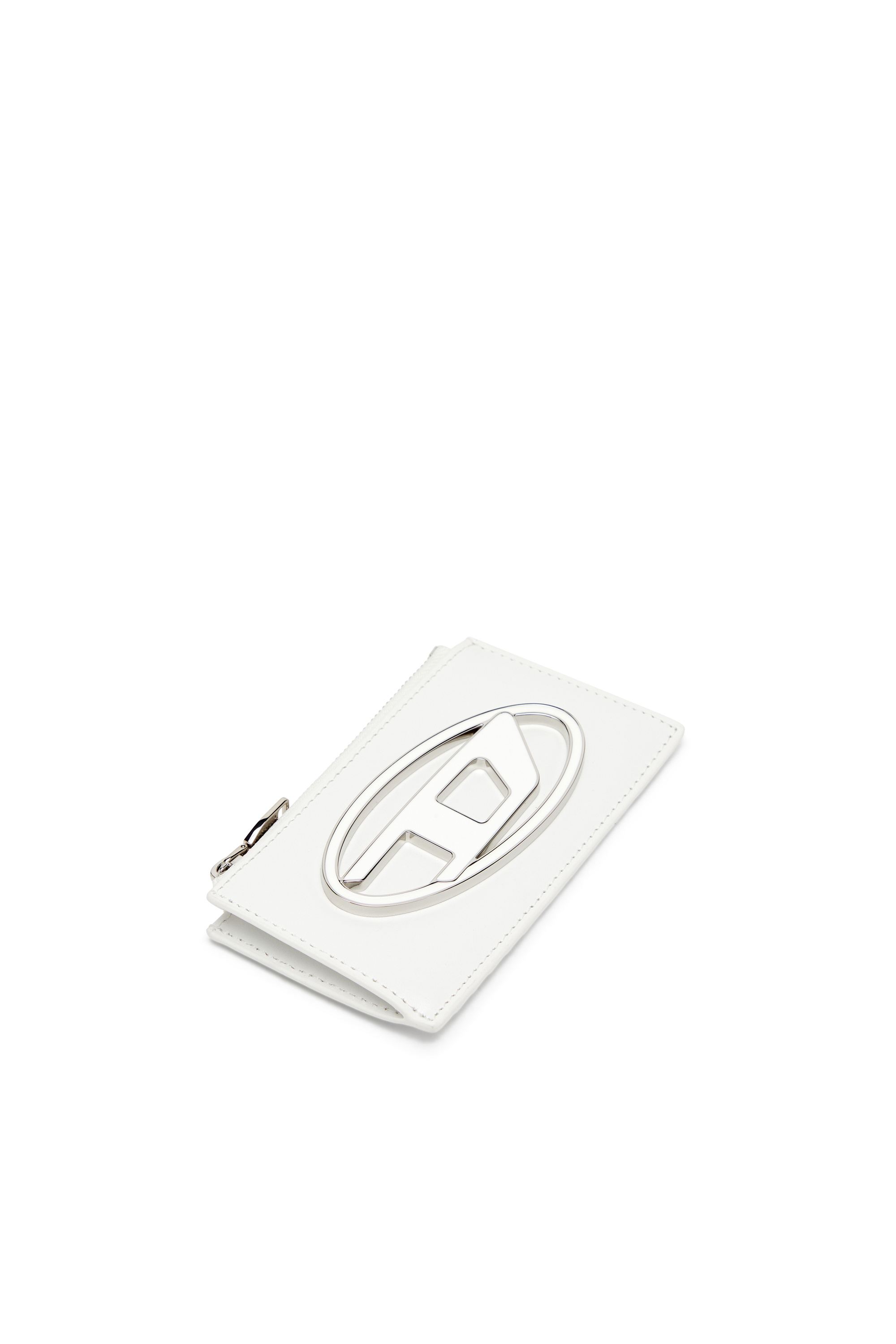 Diesel - 1DR CARD HOLDER III, Female's Flat card holder in nappa leather in White - 4