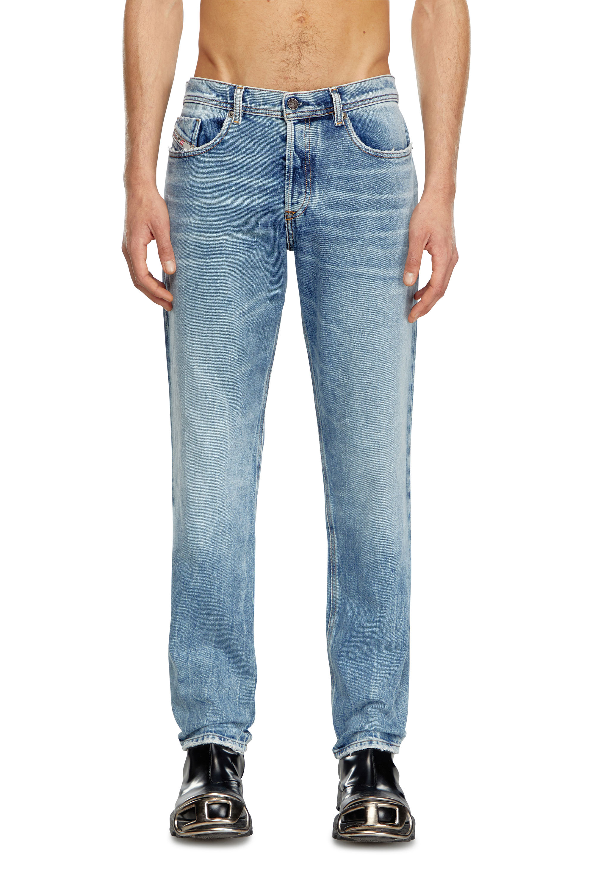 Diesel - Male Tapered Jeans 2023 D-Finitive 09J54, Medium Blue - Image 1