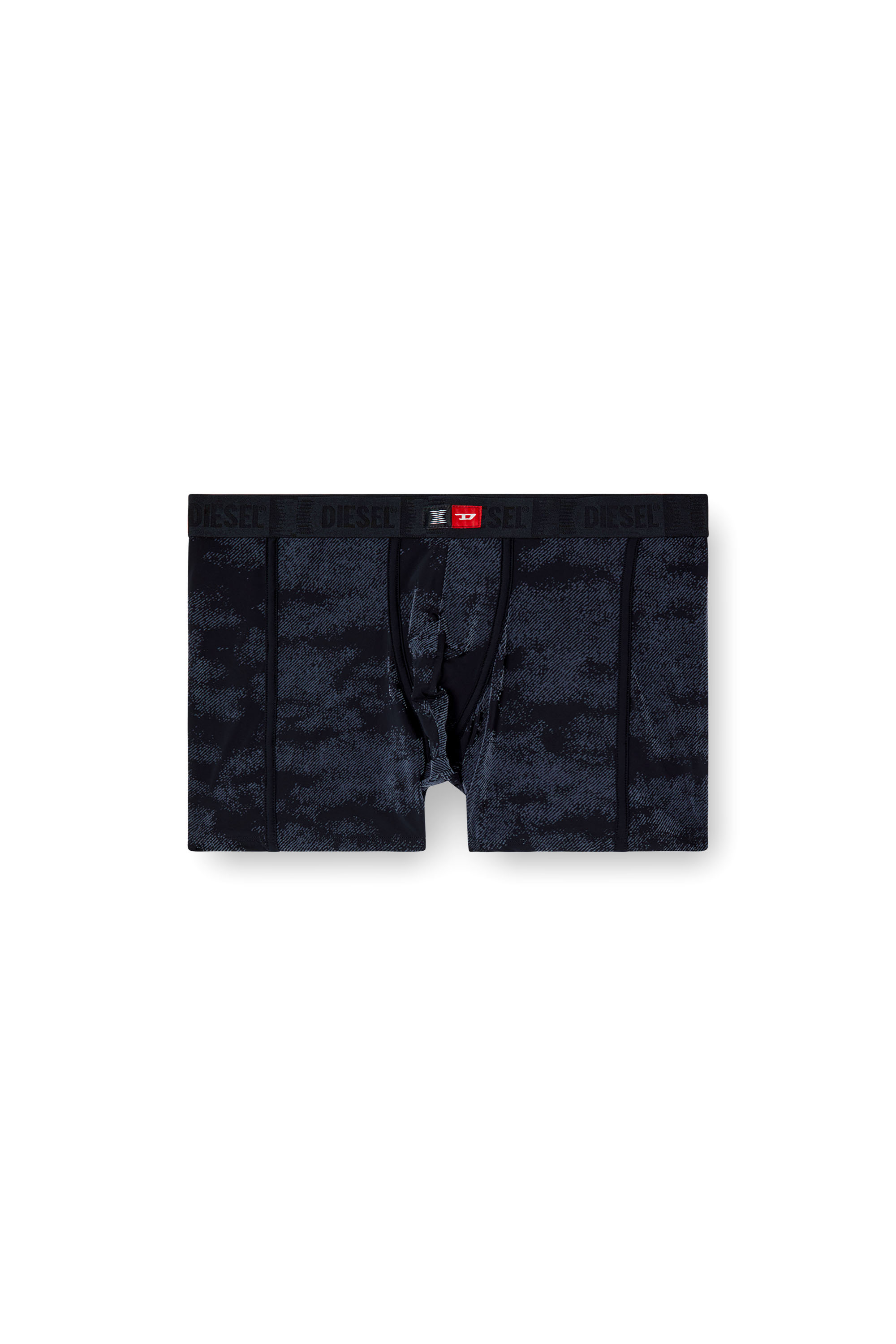 Diesel - FLOCKED-BOXER-BRIEFS, Male's Flocked microfibre boxer briefs in Black - 4