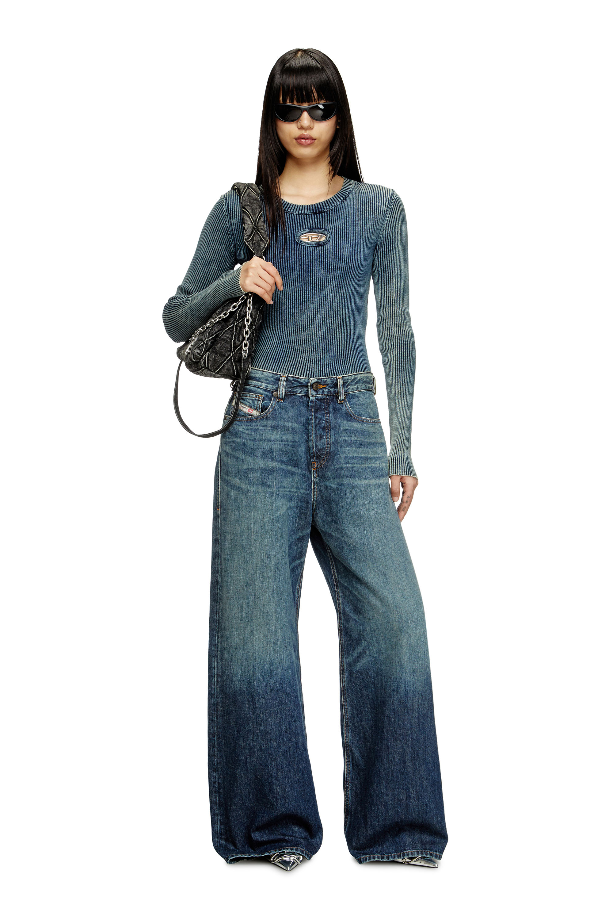 Diesel - Relaxed Jeans 1996 D-Sire 09H59 Femme, Bleu Foncé - Image 3