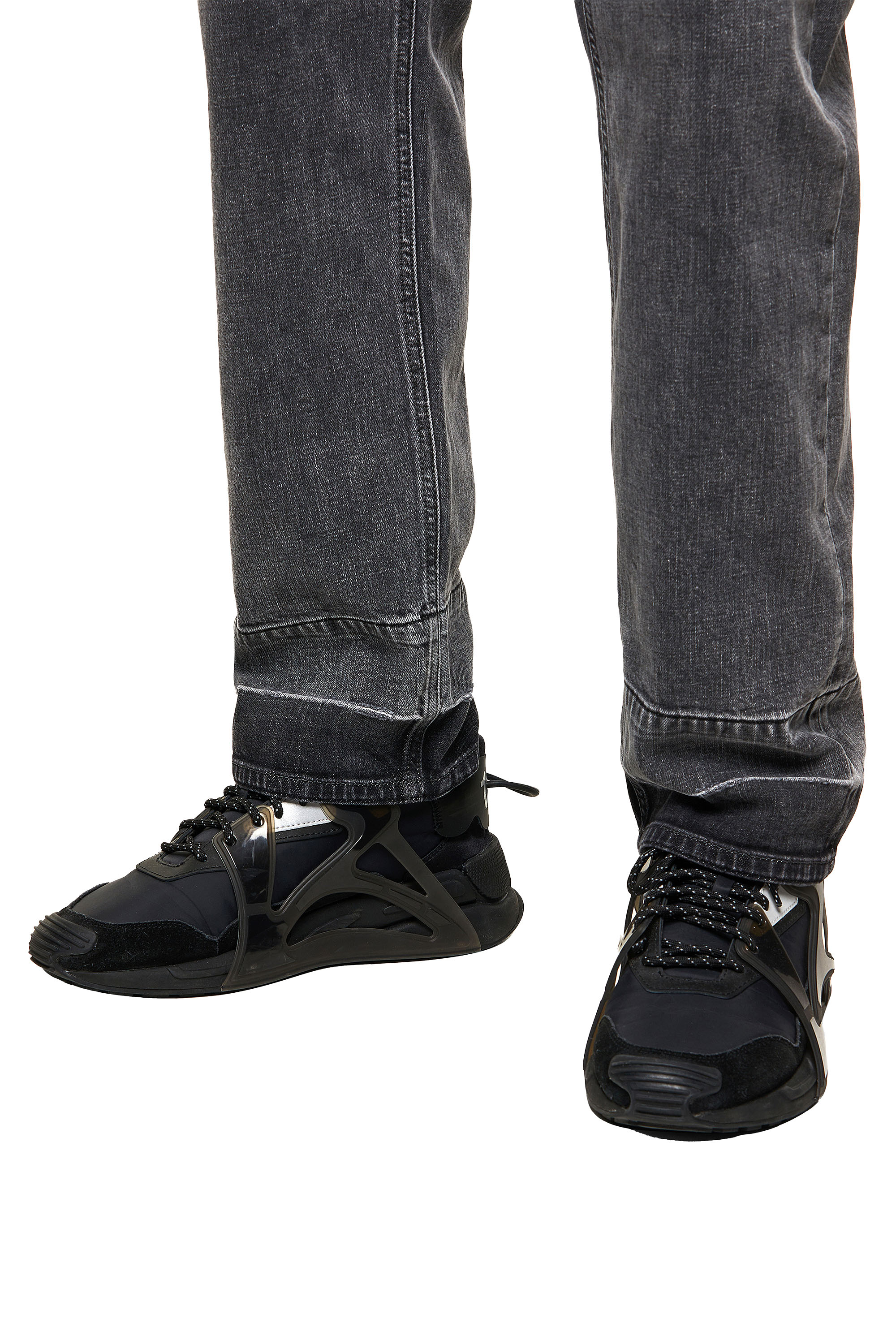 Diesel - D-Macs 09A23 Straight Jeans, Black/Dark Grey - Image 5