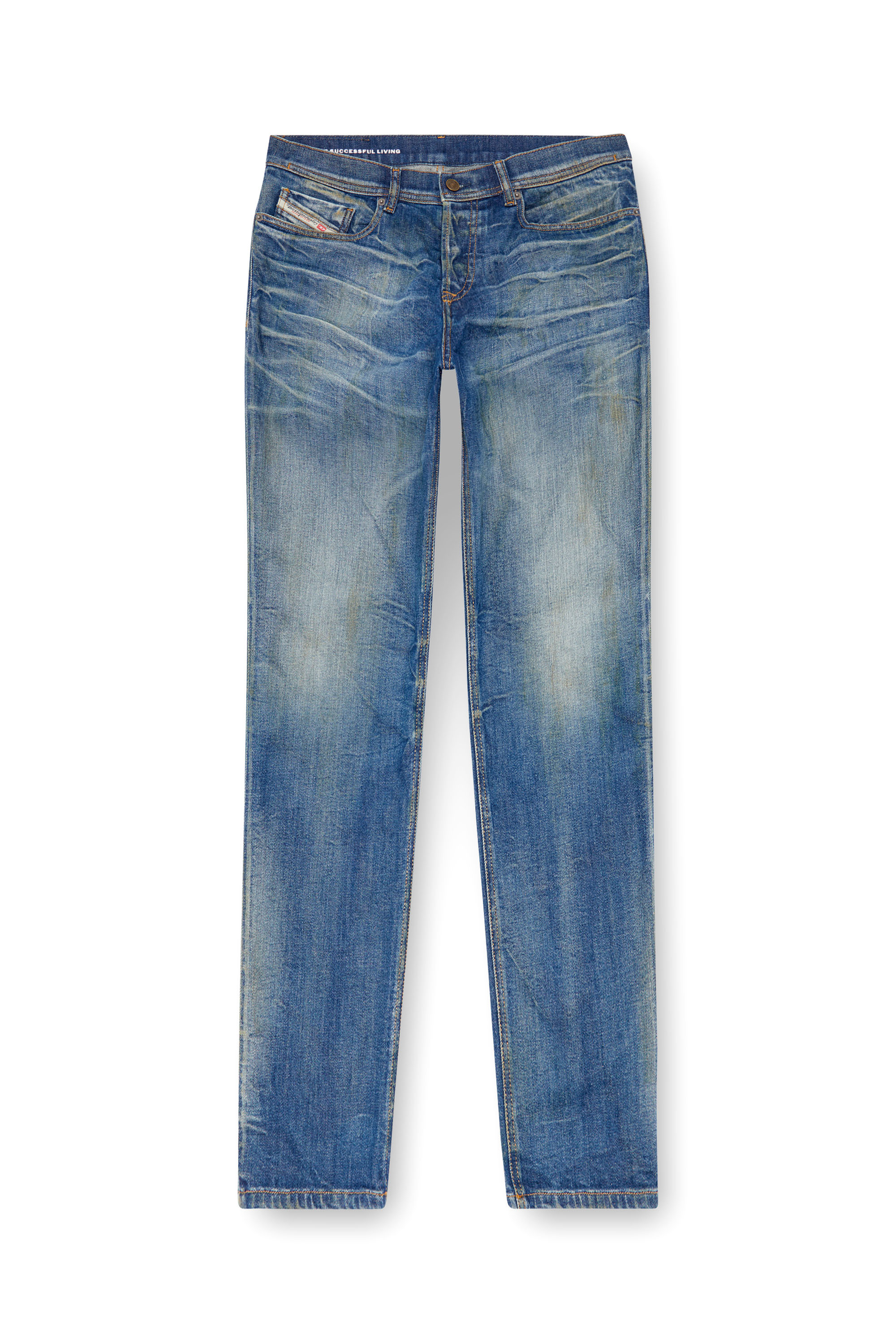 Diesel - Male Tapered Jeans 2023 D-Finitive 09J66, Medium Blue - Image 3