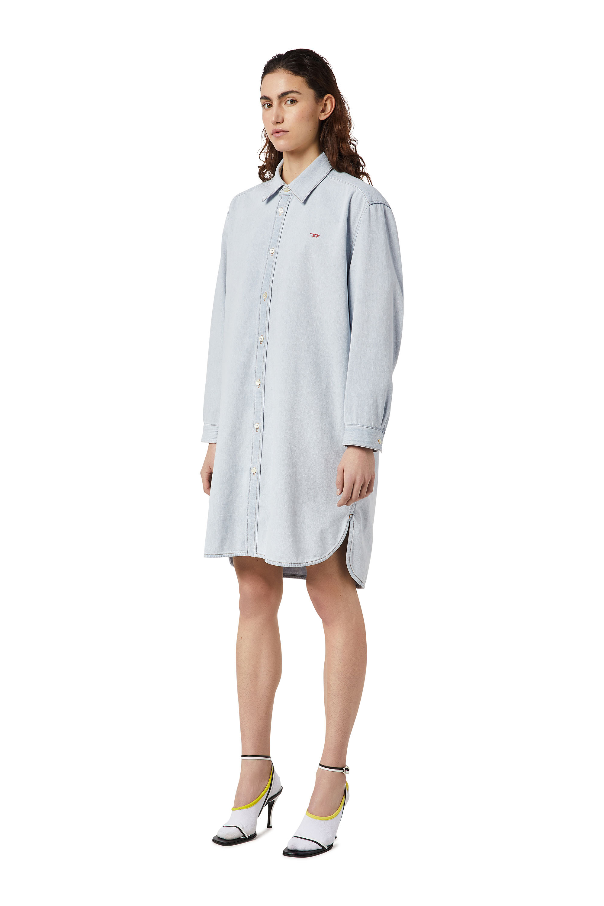 Diesel - DE-BLEX SHIRT DRESS, Light Blue - Image 3