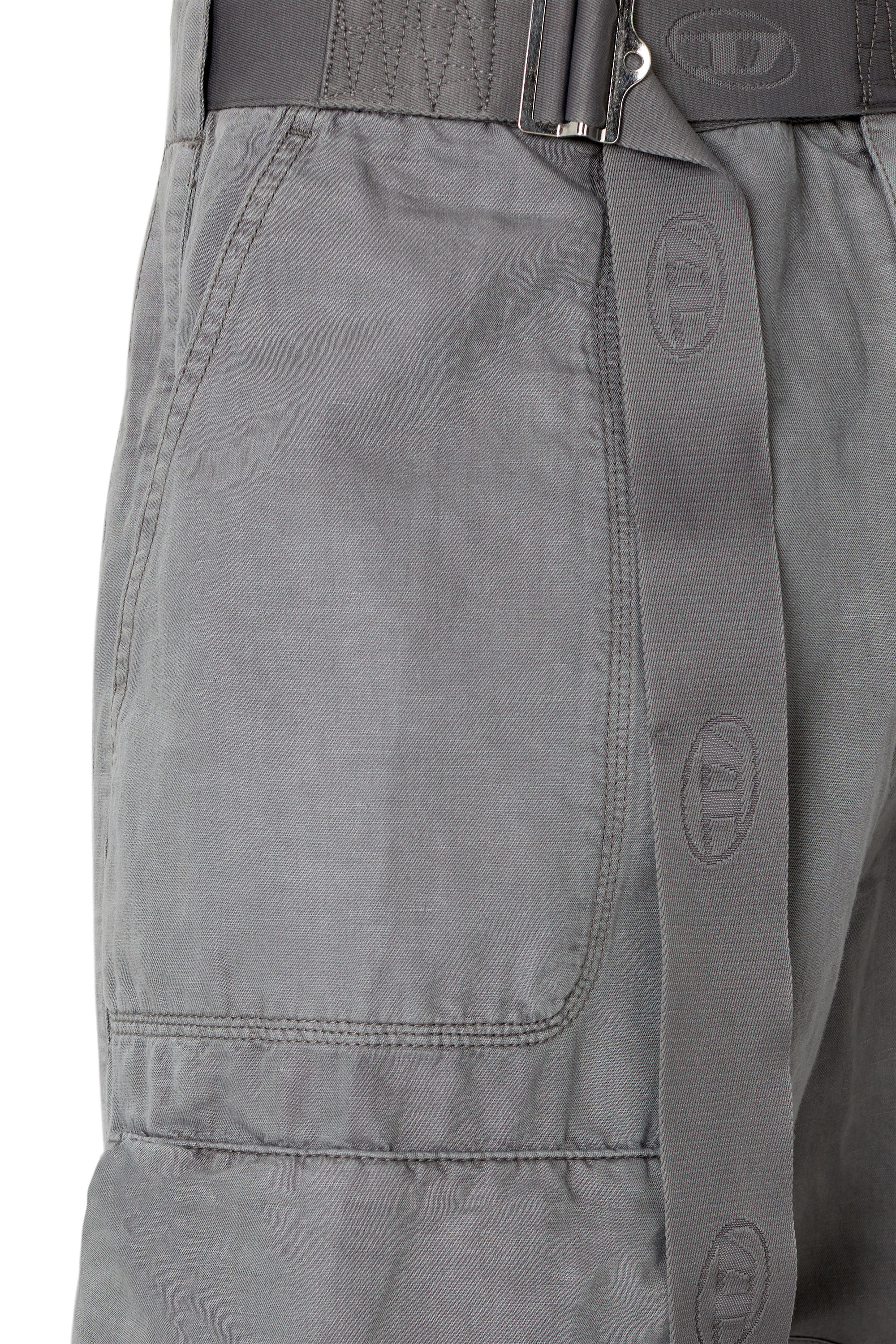 P-MALVIO Man: Garment-dyed cargo pants in linen blend | Diesel