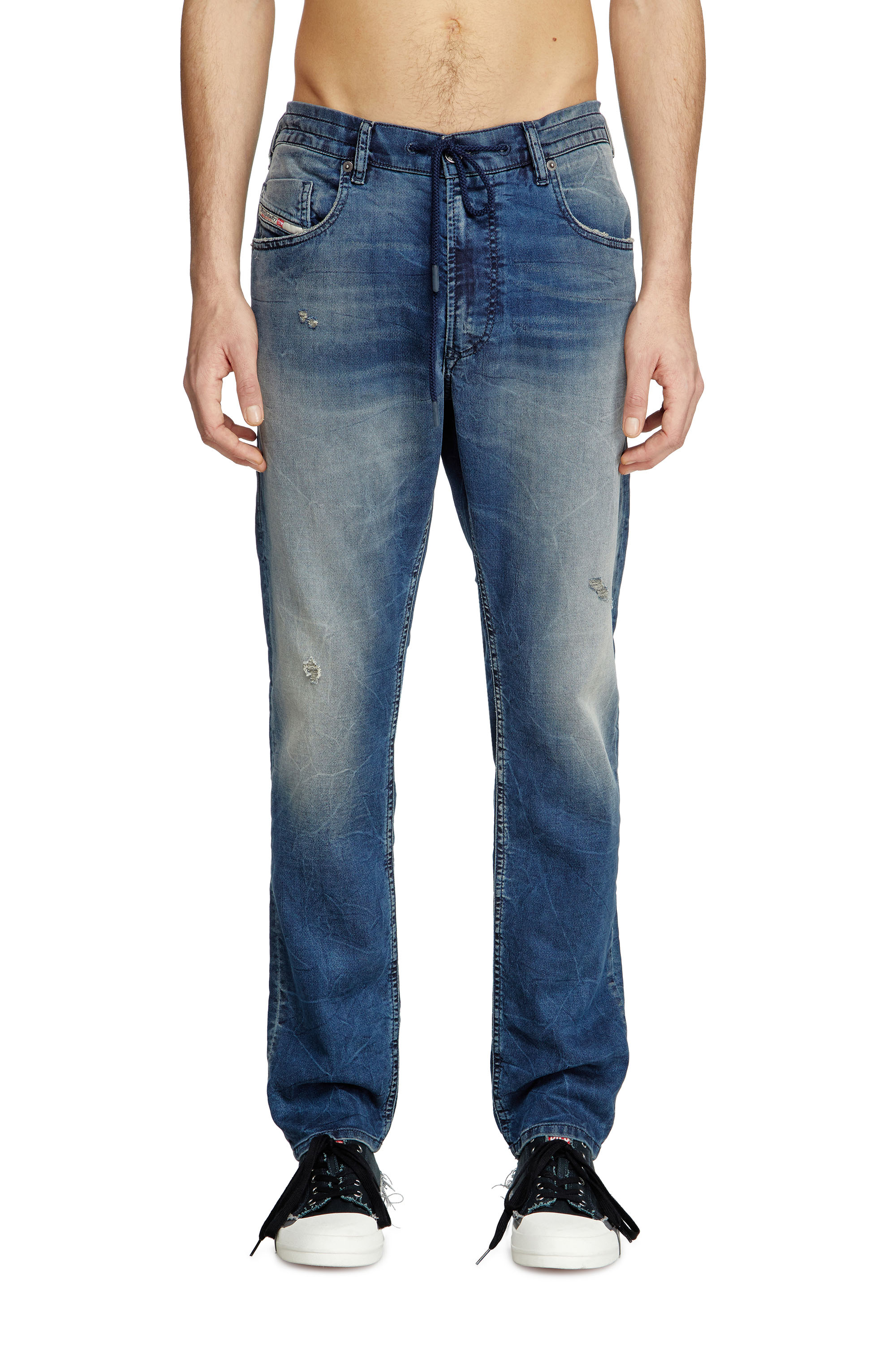 Diesel - Male's Regular 2030 D-Krooley Joggjeans® 068PI, Medium Blue - 1