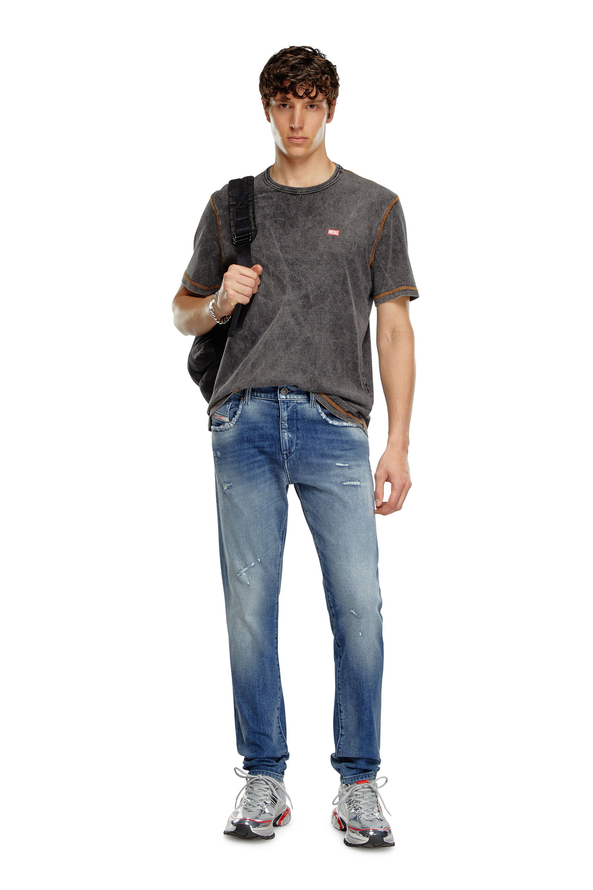 Diesel - Male Slim Jeans 2019 D-Strukt 09J61, Medium Blue - Image 2