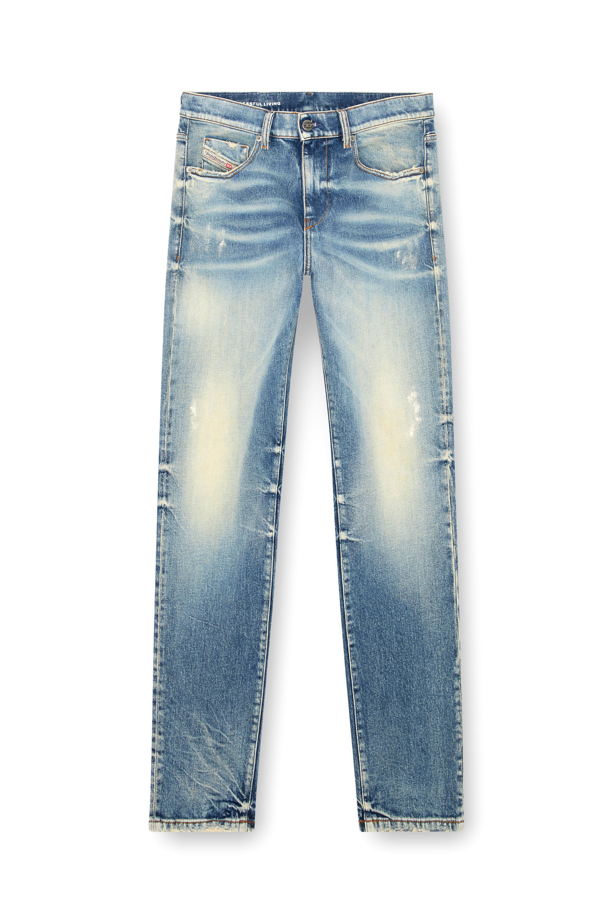 Diesel - Male Slim Jeans 2019 D-Strukt 007V8, Medium Blue - Image 3