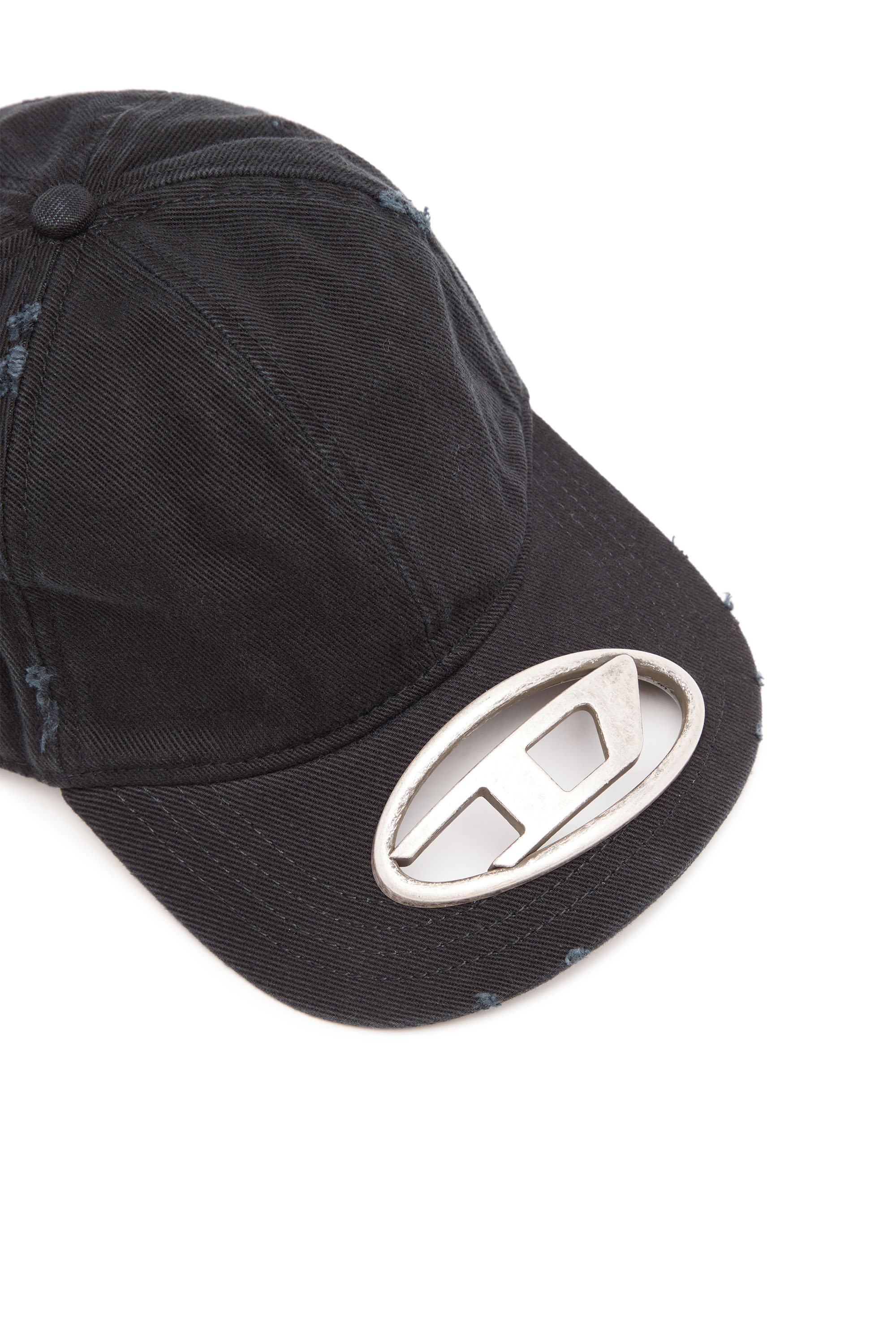Diesel - C-BEAST-A1, Male Baseball cap with metal Oval D plaque in Black - Image 3