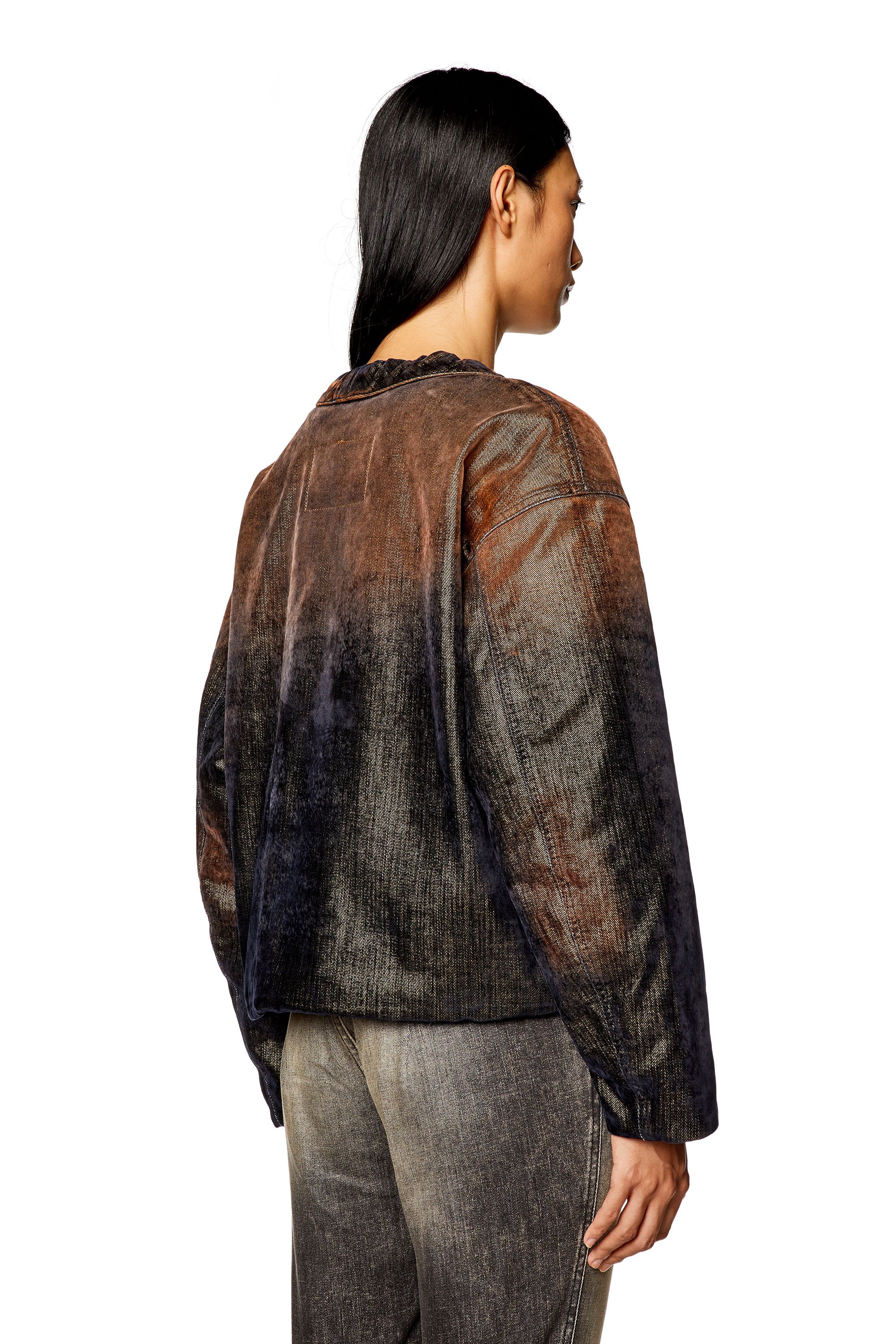 Diesel - DE-CONF-S, Female Jacket in shimmery denim in Multicolor - Image 4