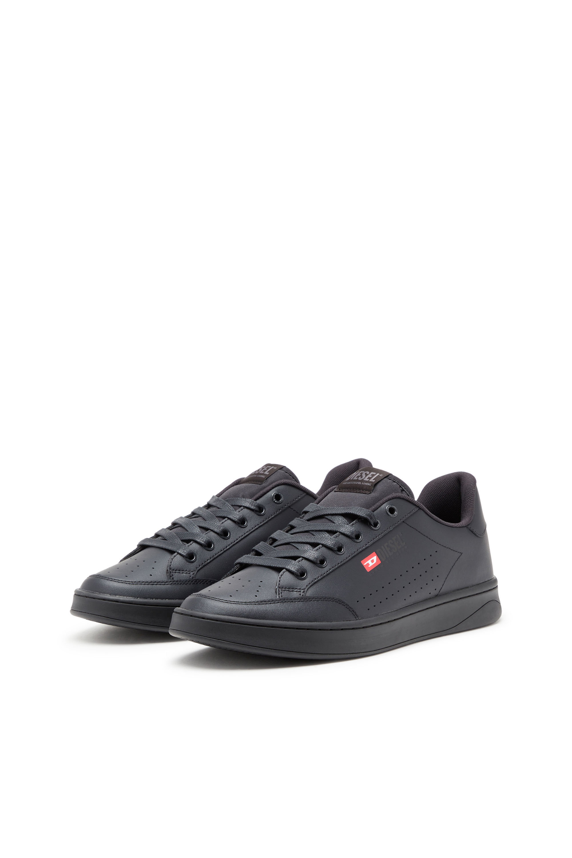 Diesel - S-ATHENE VTG, Male's S-Athene-Low-top sneakers in leather and nylon in Black - 8