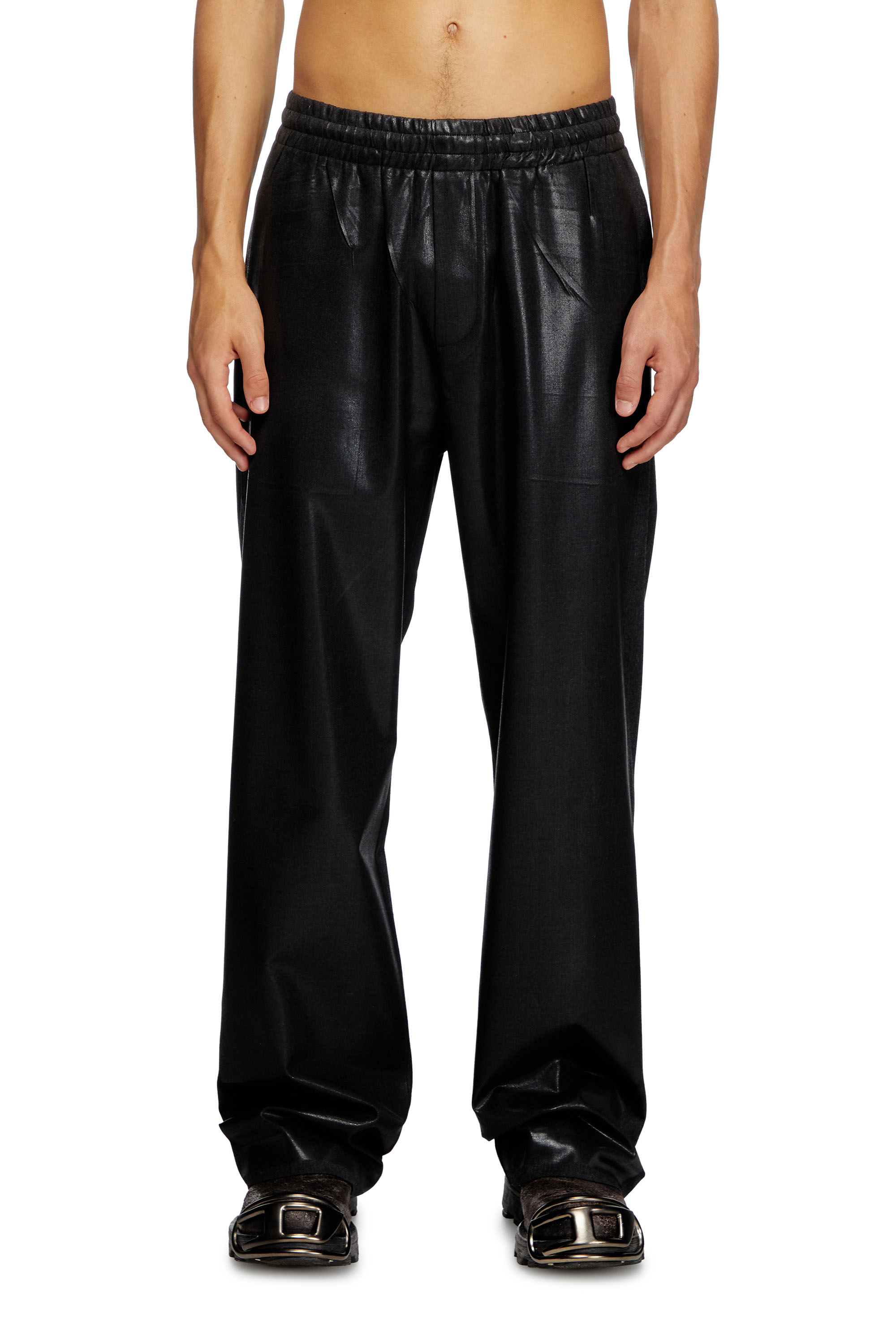 Diesel - P-CLAYS, Male's Wool-blend pants in Black - 1