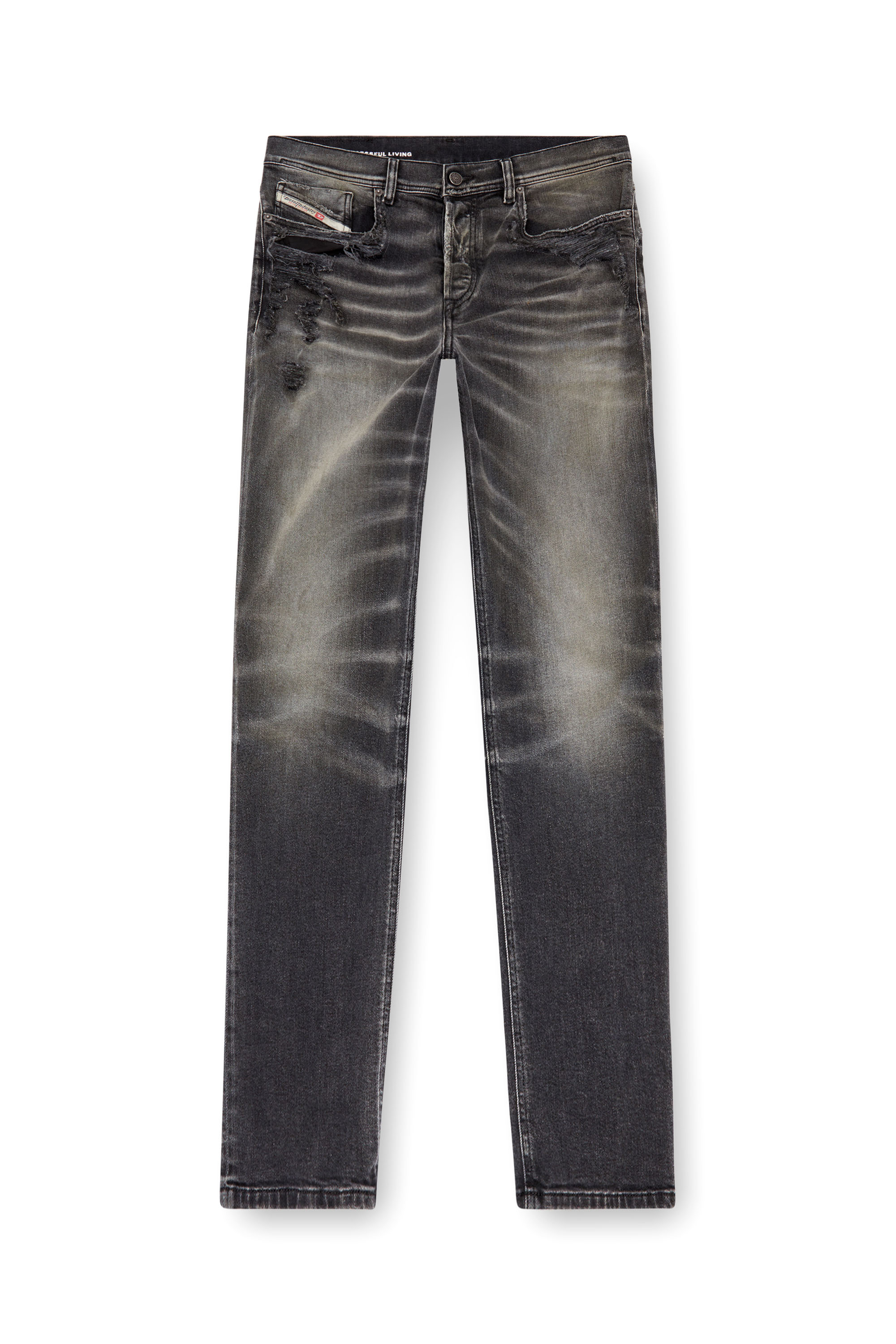Diesel - Male Tapered Jeans 2023 D-Finitive 09K25, Black/Dark Grey - Image 3