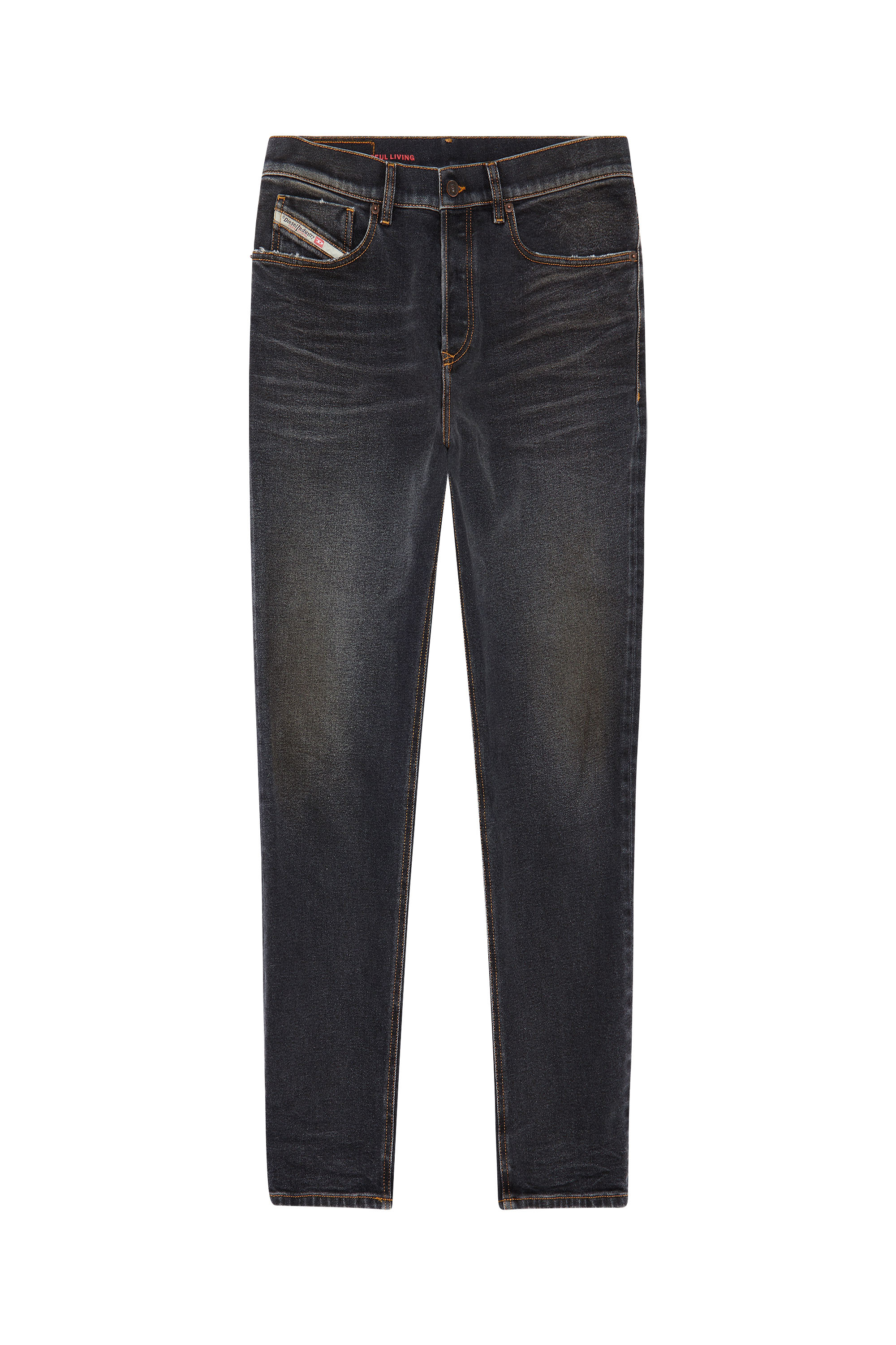 Diesel - Tapered Jeans 2005 D-Fining 09D66, Noir/Gris foncé - Image 3