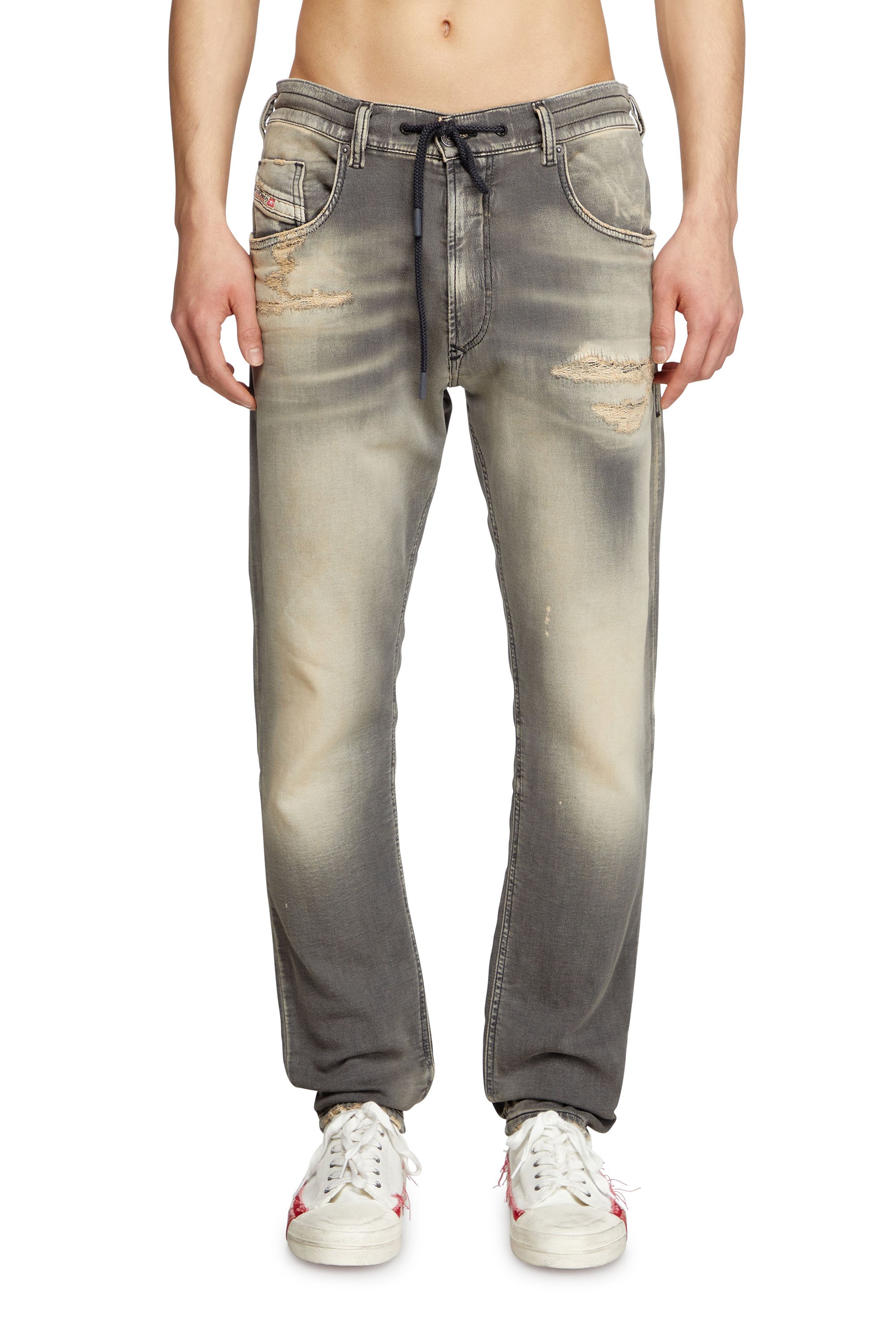 Diesel - Male's Regular 2030 D-Krooley Joggjeans® 068PF, Light Grey - 1