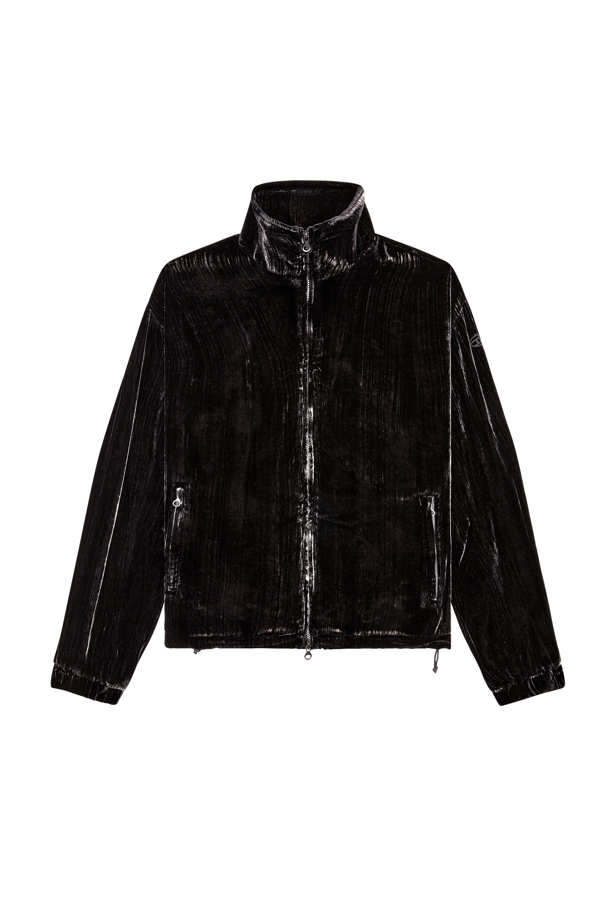 Diesel - J-SALFORD, Male Treated silk-blend velvet jacket in Black - Image 5