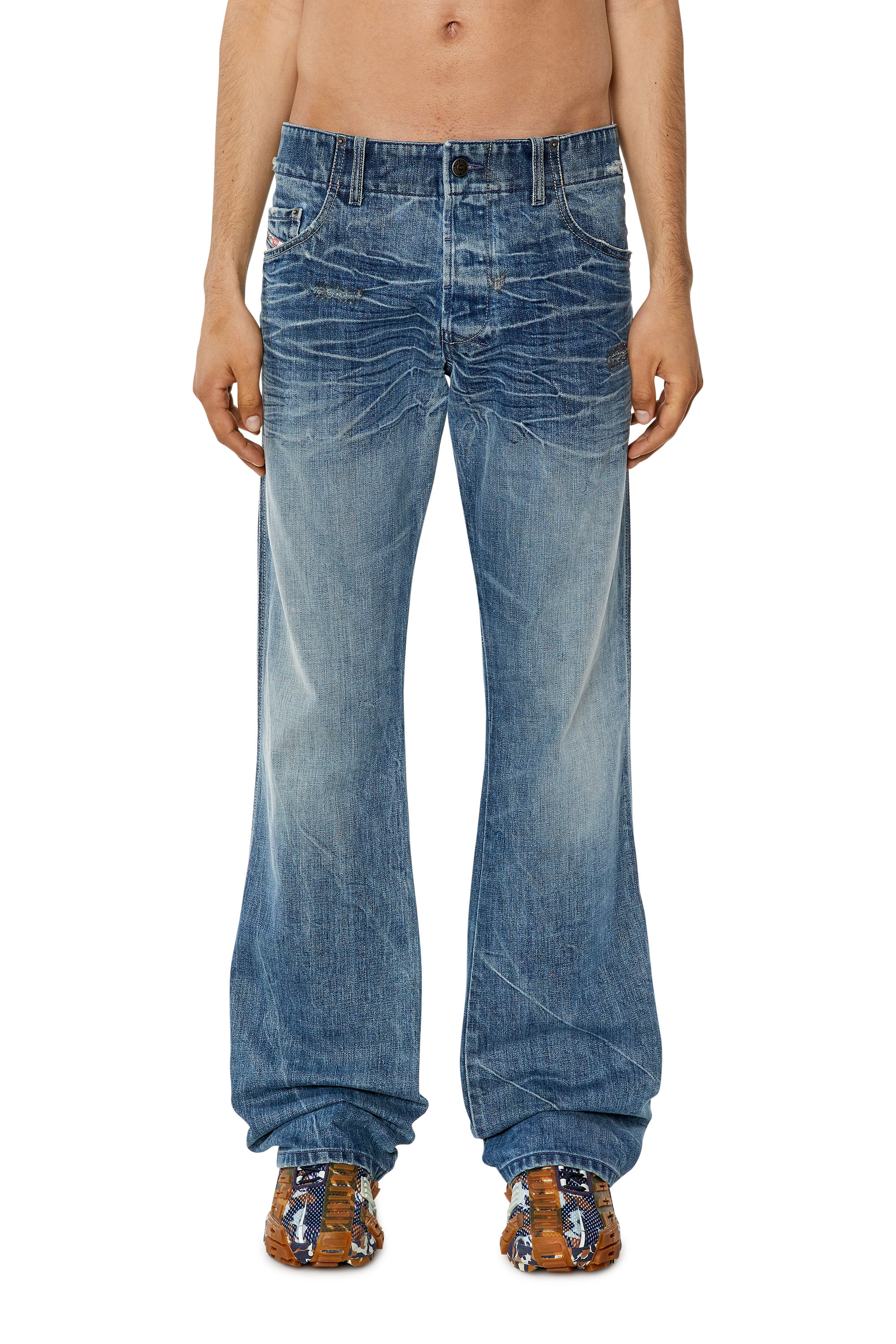 Diesel - Bootcut Jeans D-Backler 09I01, Bleu moyen - Image 2