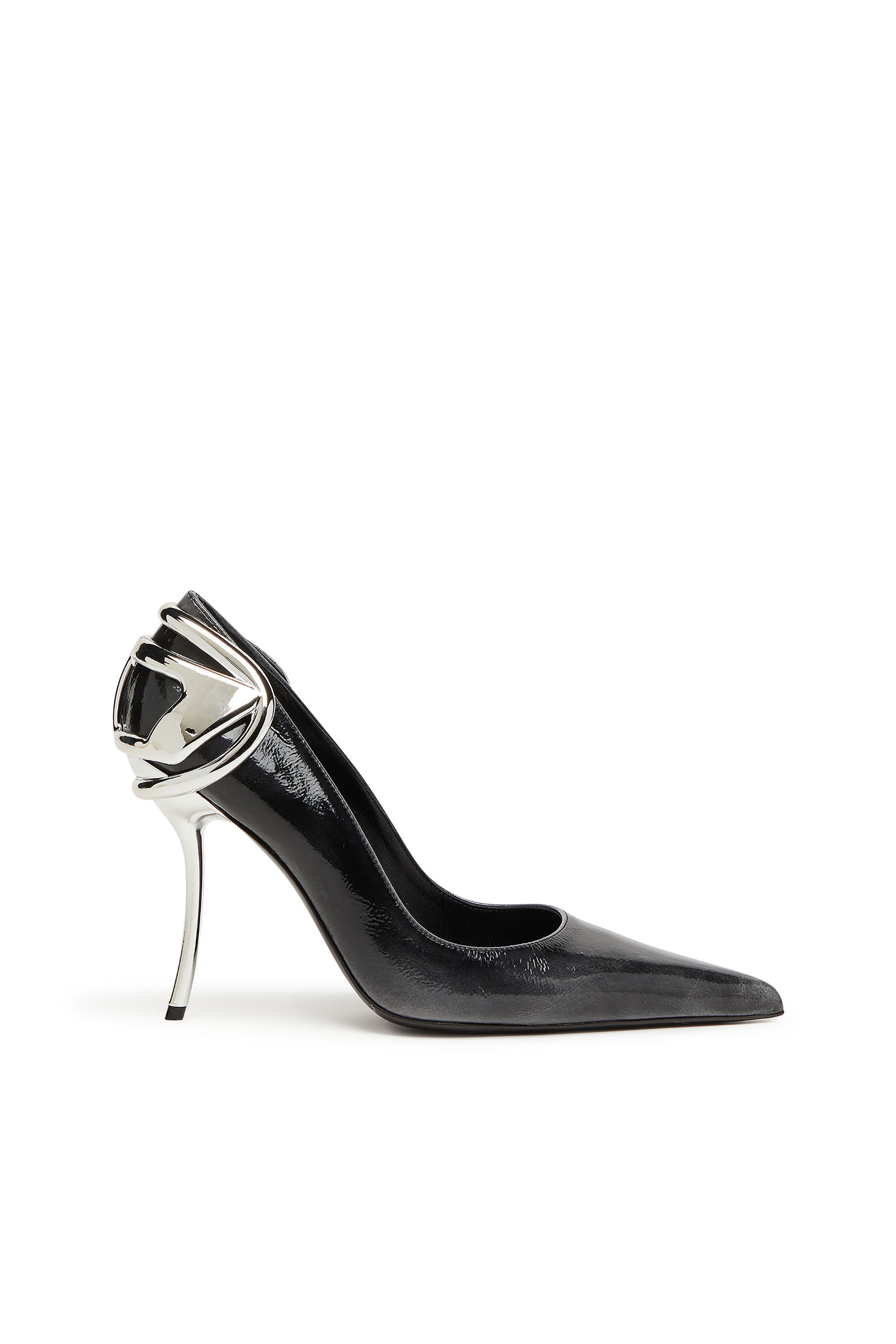 Diesel - D-TEN&HALF P, Female's D-Ten&Half-Pumps in patent pull-up leather in Black - 1