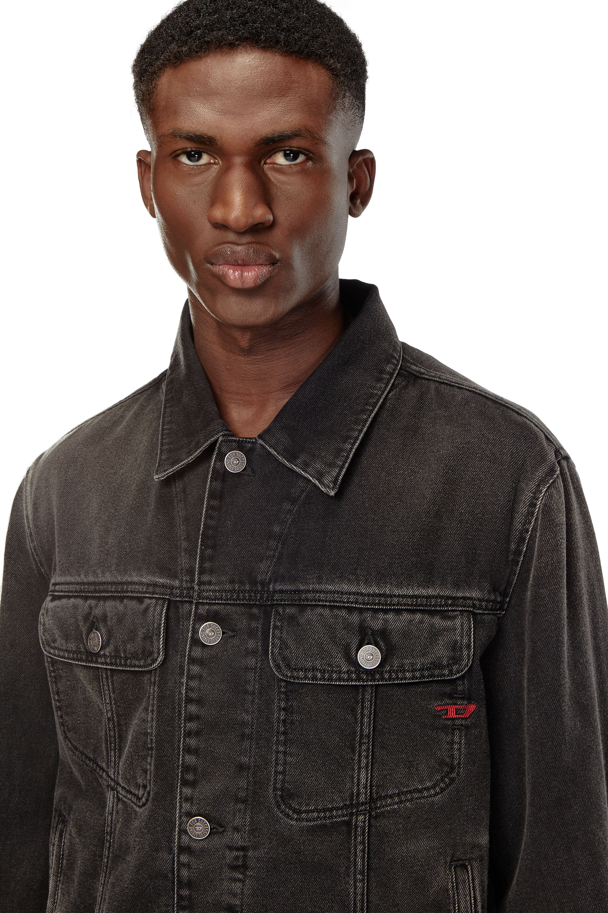 Diesel - D-BARCY, Male's Regular-fit trucker jacket in Black - 4