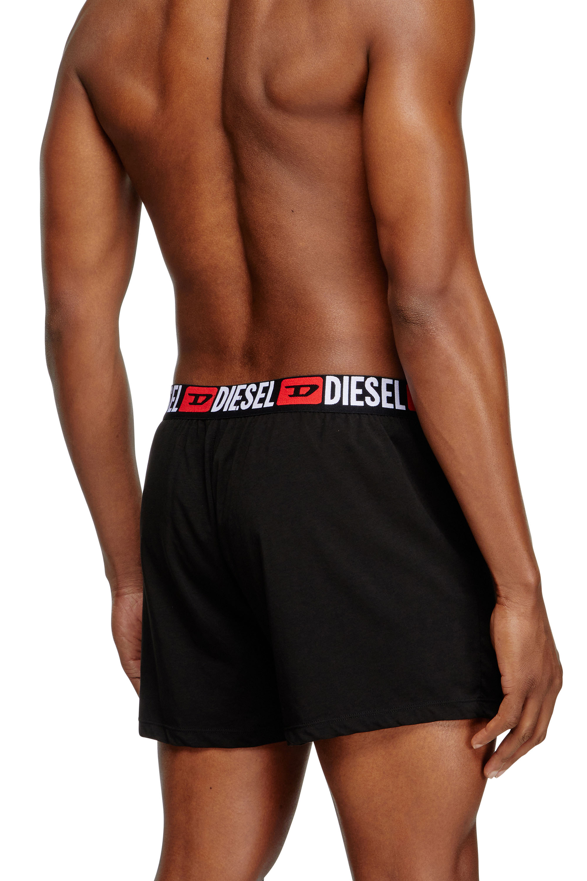 Diesel - STARKIE-D-CORE, Male's Boxers with all-over logo waist in Black - 3