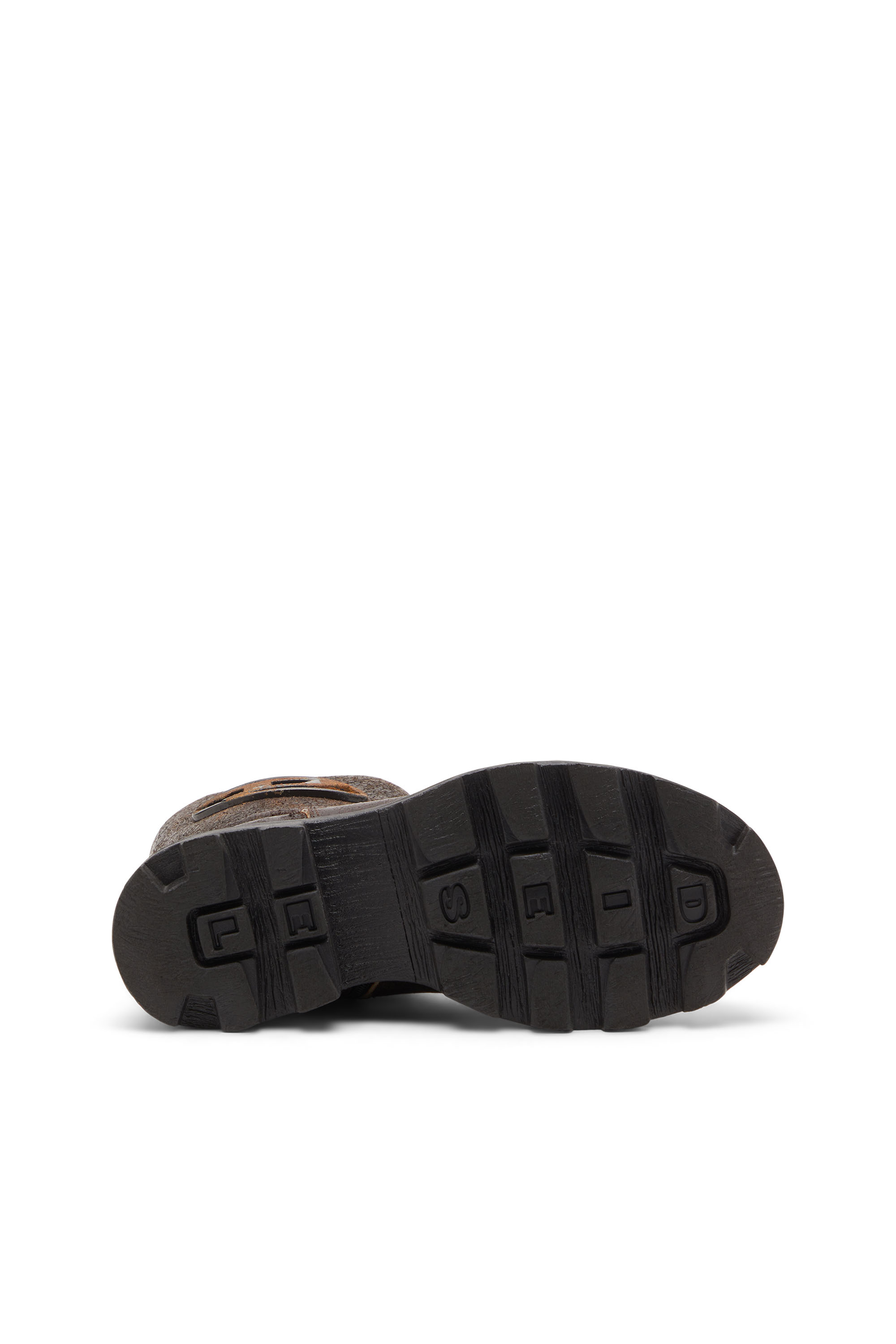 Diesel - D-HAMMER BKR D W, D-Hammer-Bottes de motard en suède craquelé vieilli Femme in Marron - 4