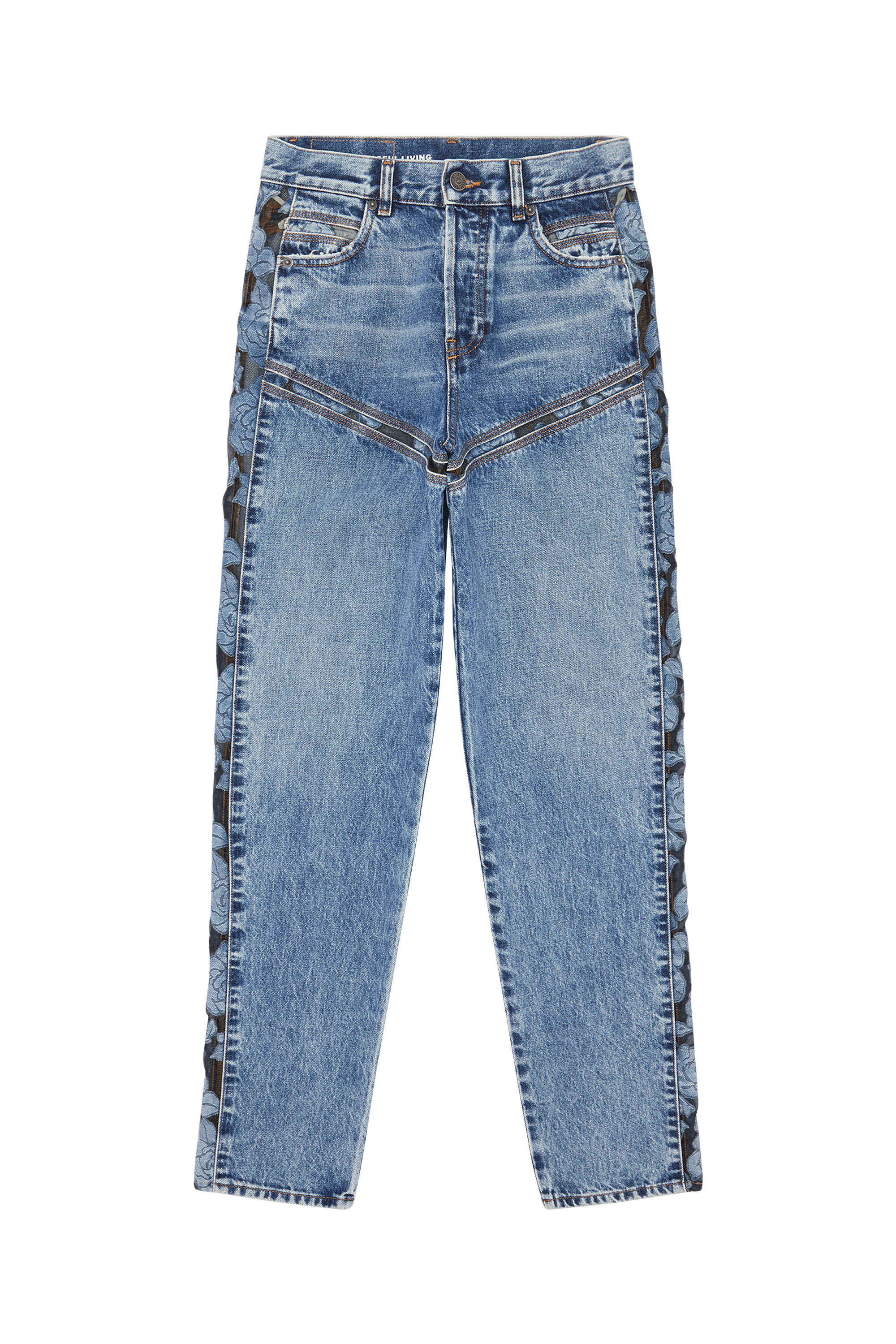 Diesel - D-Pilut 007J3 Straight Jeans, Medium Blue - Image 6
