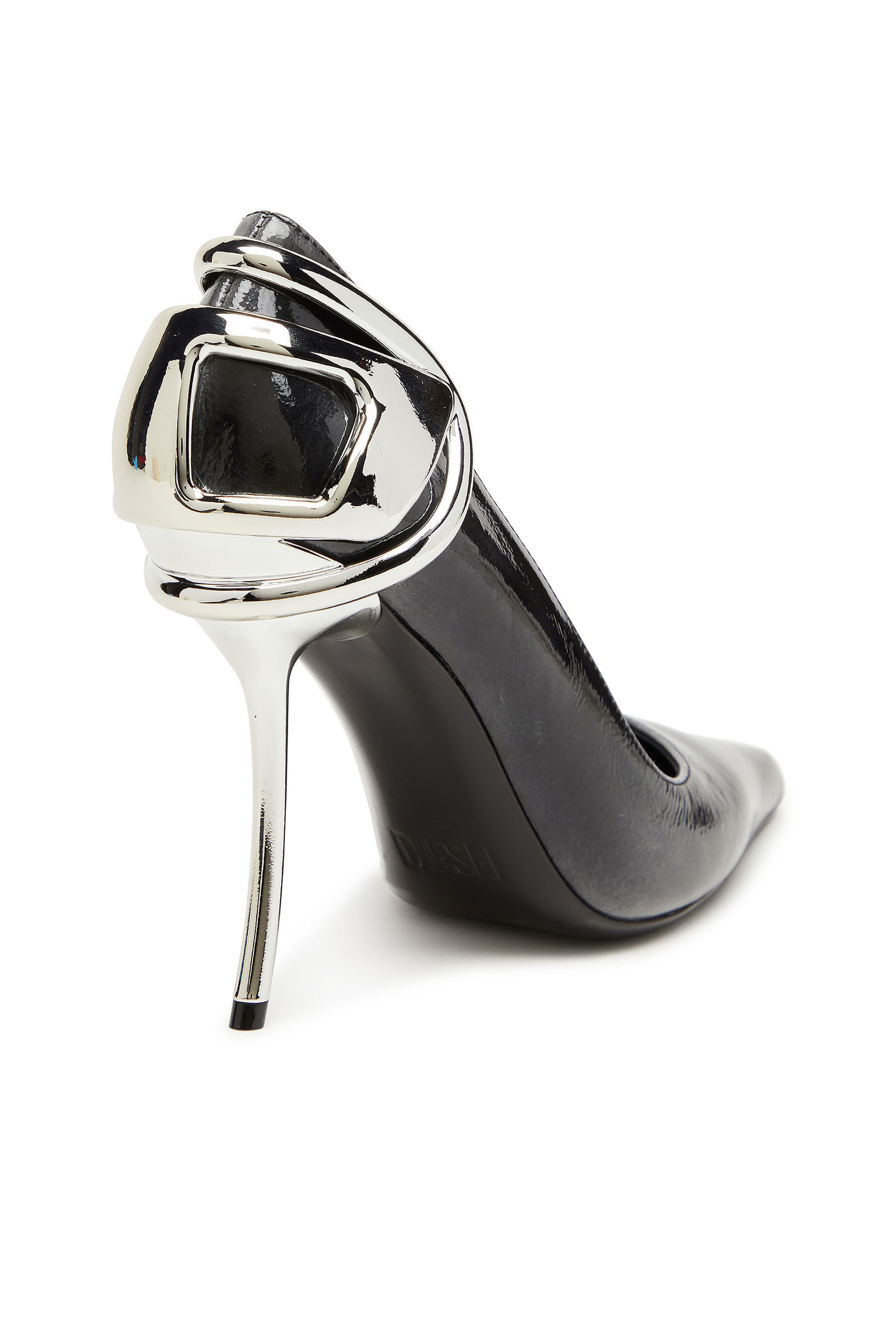 Diesel - D-TEN&HALF P, Female's D-Ten&Half-Pumps in patent pull-up leather in Black - 4
