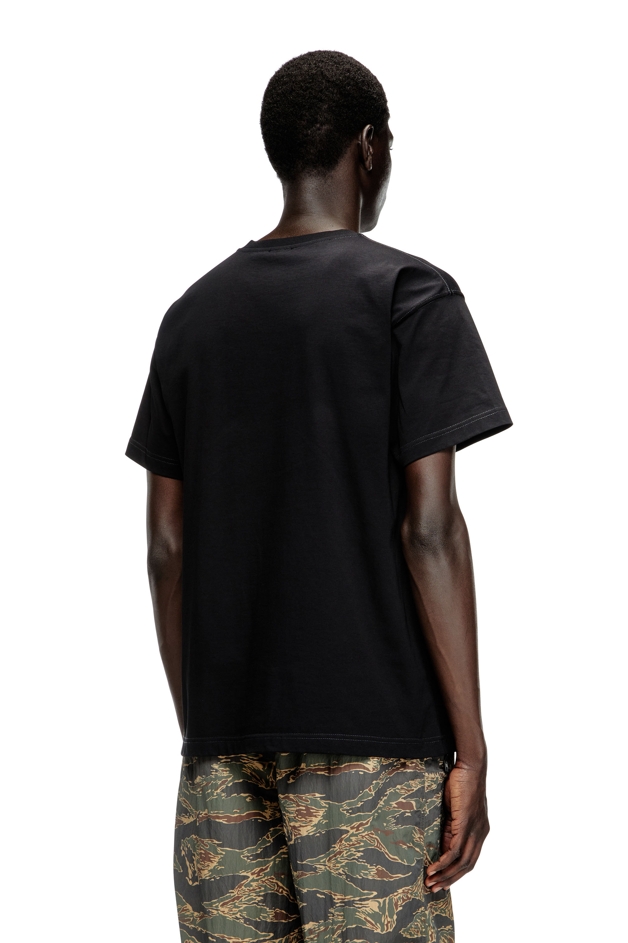 Diesel - T-NORM-T11, Male's T-shirt with Oval D logo in Black - 4