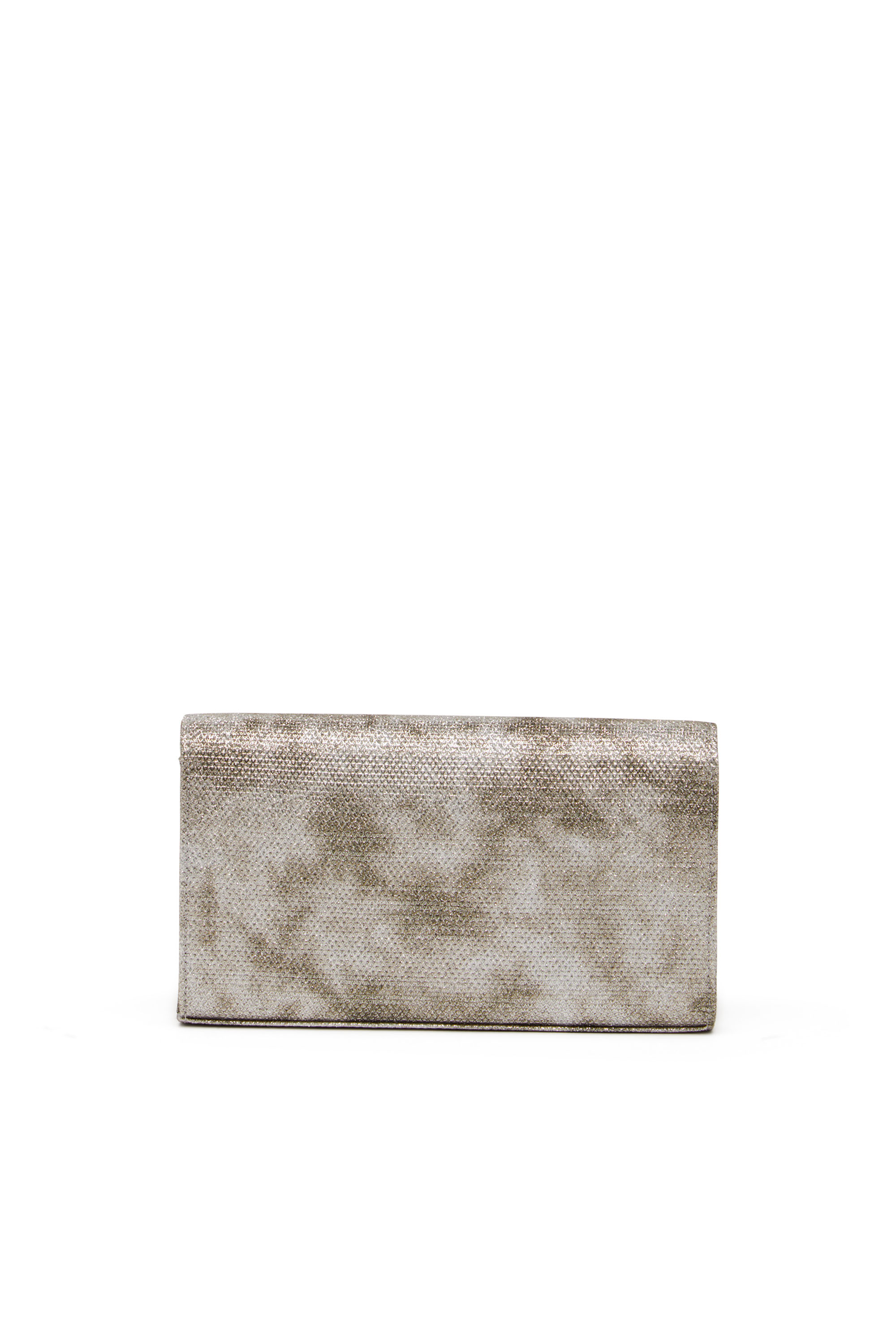 Diesel - 1DR WALLET STRAP, Female's Wallet purse in shimmer fabric in Light Brown - 2