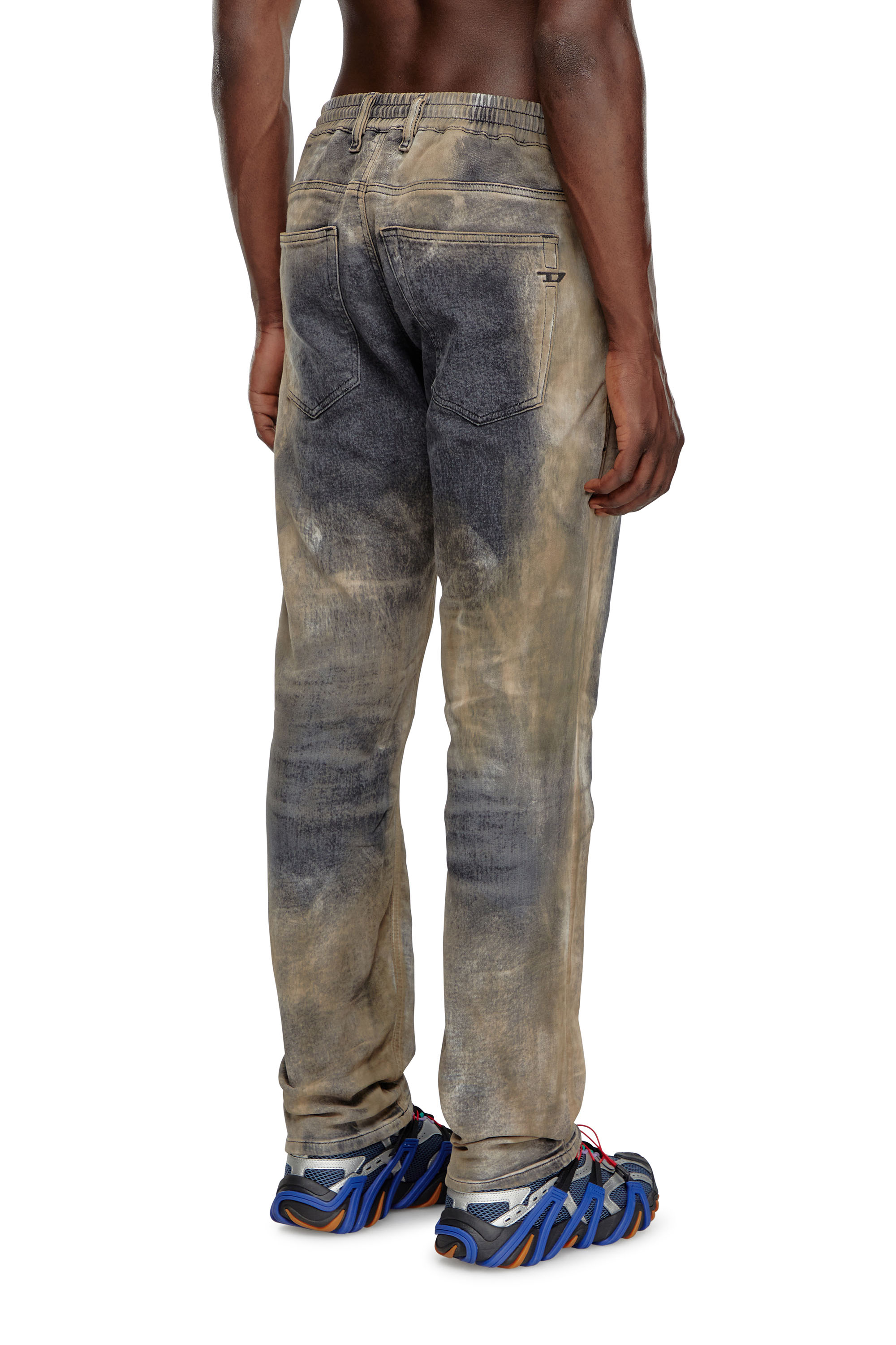 Diesel - Male Tapered 2030 D-Krooley Joggjeans® 068NP, Black/Dark Grey - Image 4