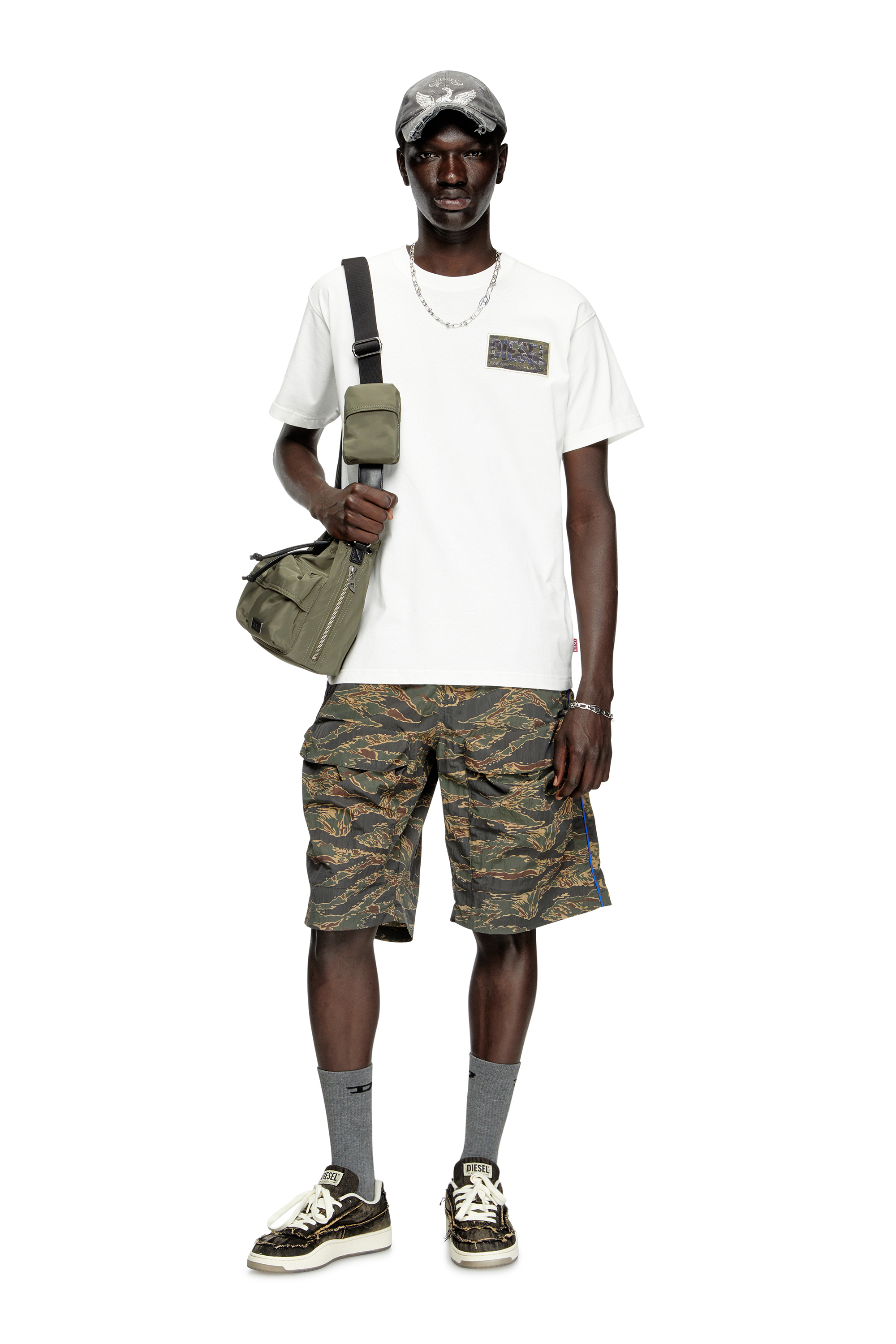 Diesel - MULTI-PKTS BUCKET X, Multi-Pkts-Sac seau multipoche en étoffe utilitaire Mixte in Vert - 2