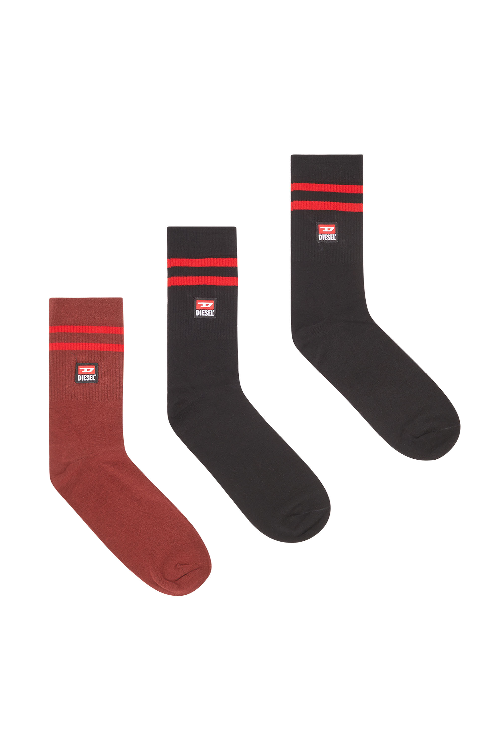 CL-SKM-HERMINE-THREEPACK, Noir/Rouge - Chaussettes