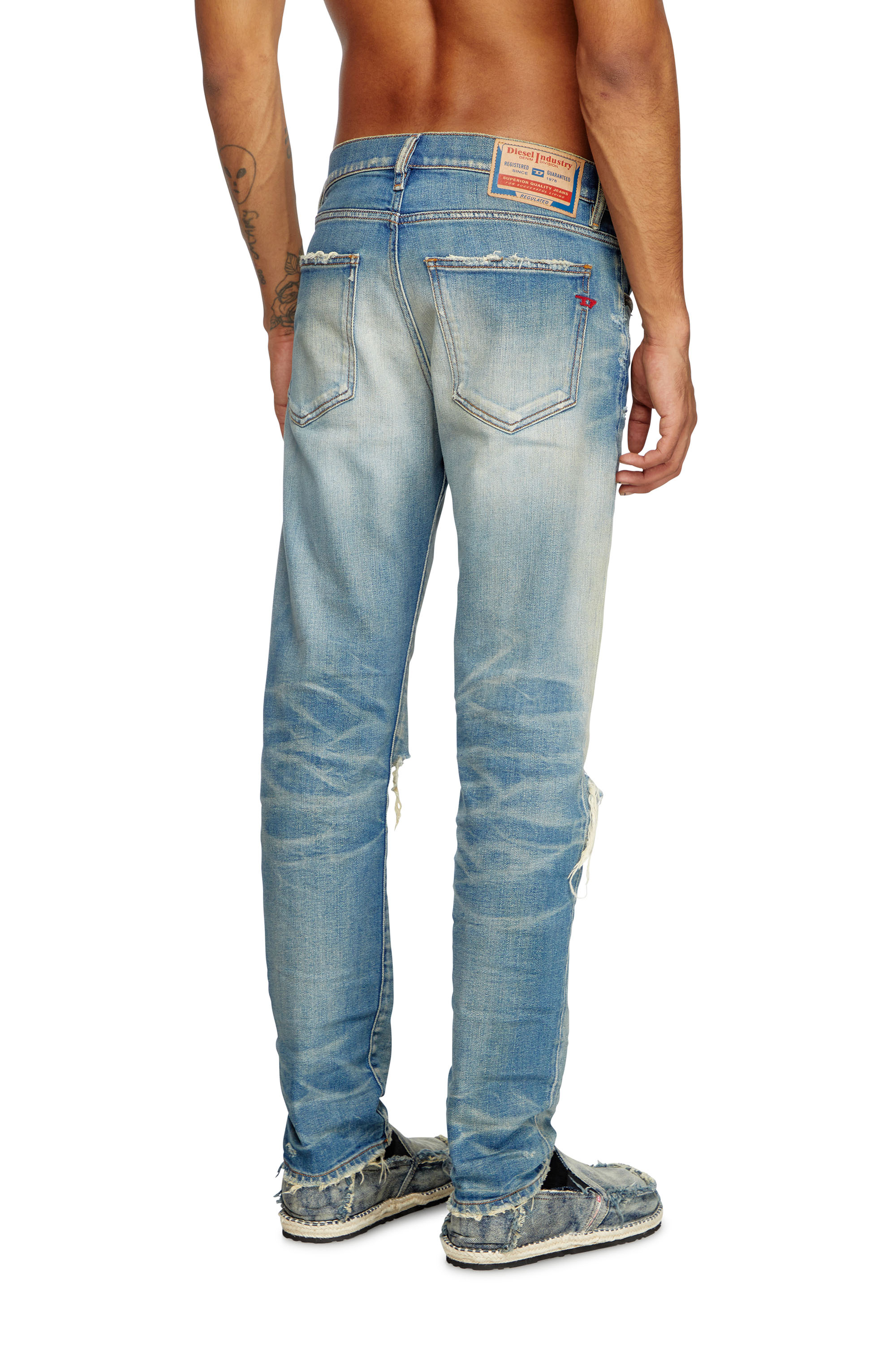 Diesel - Male's Slim Jeans 2019 D-Strukt 09L28, Medium Blue - 4