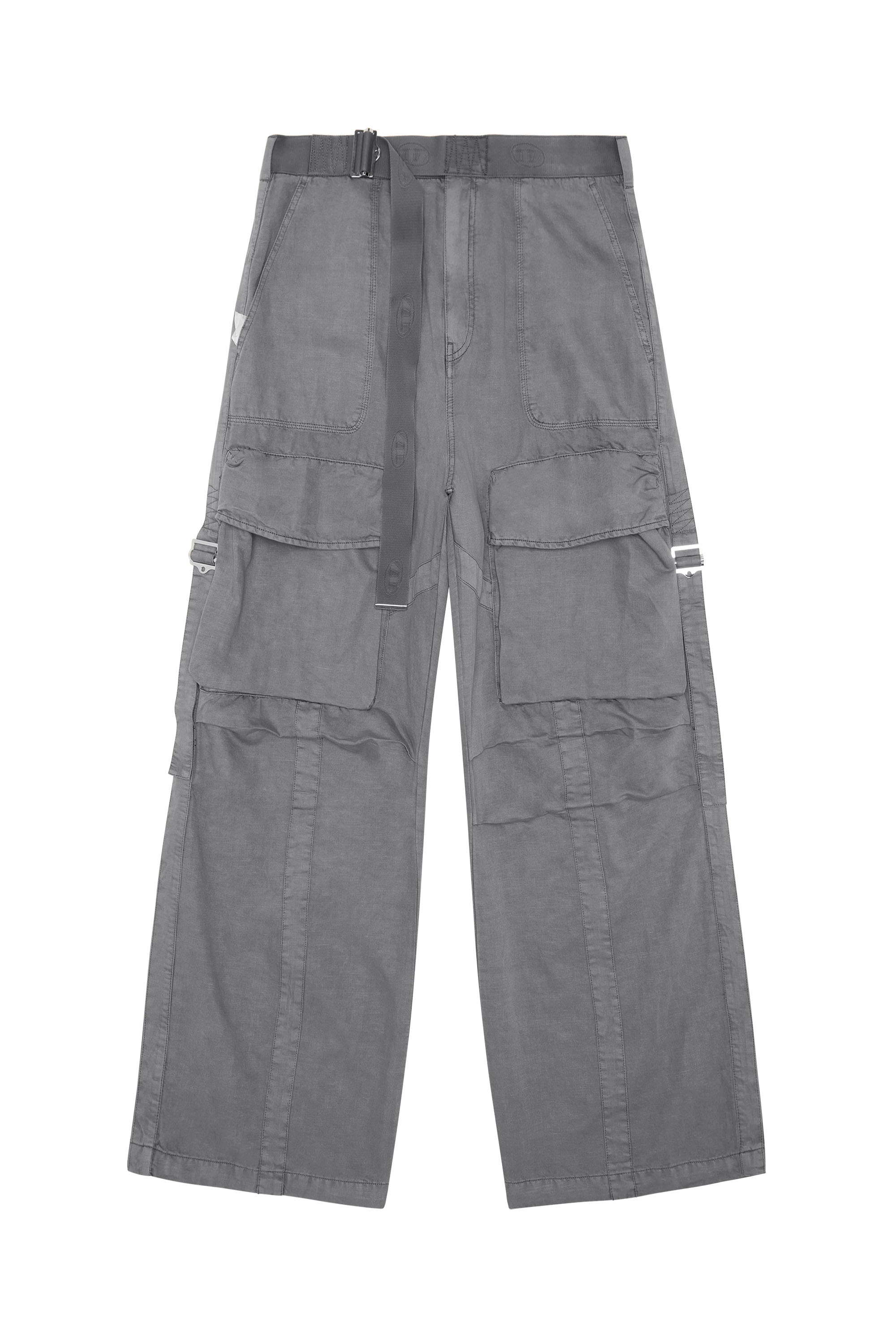 P-MALVIO Man: Garment-dyed cargo pants in linen blend | Diesel