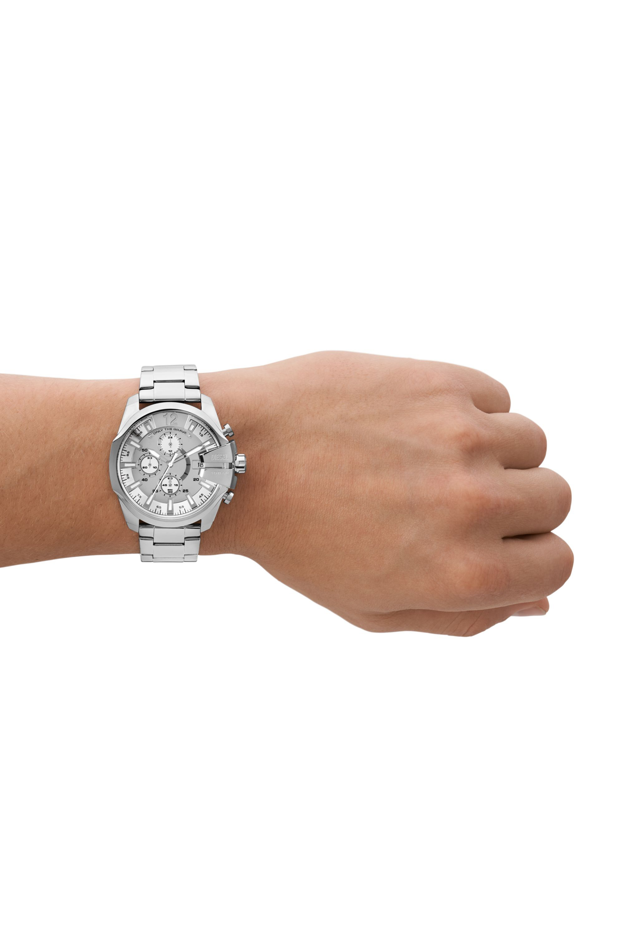 Diesel - DZ4652, Male Baby Chief chronograph stainless steel watch in Silver - Image 4