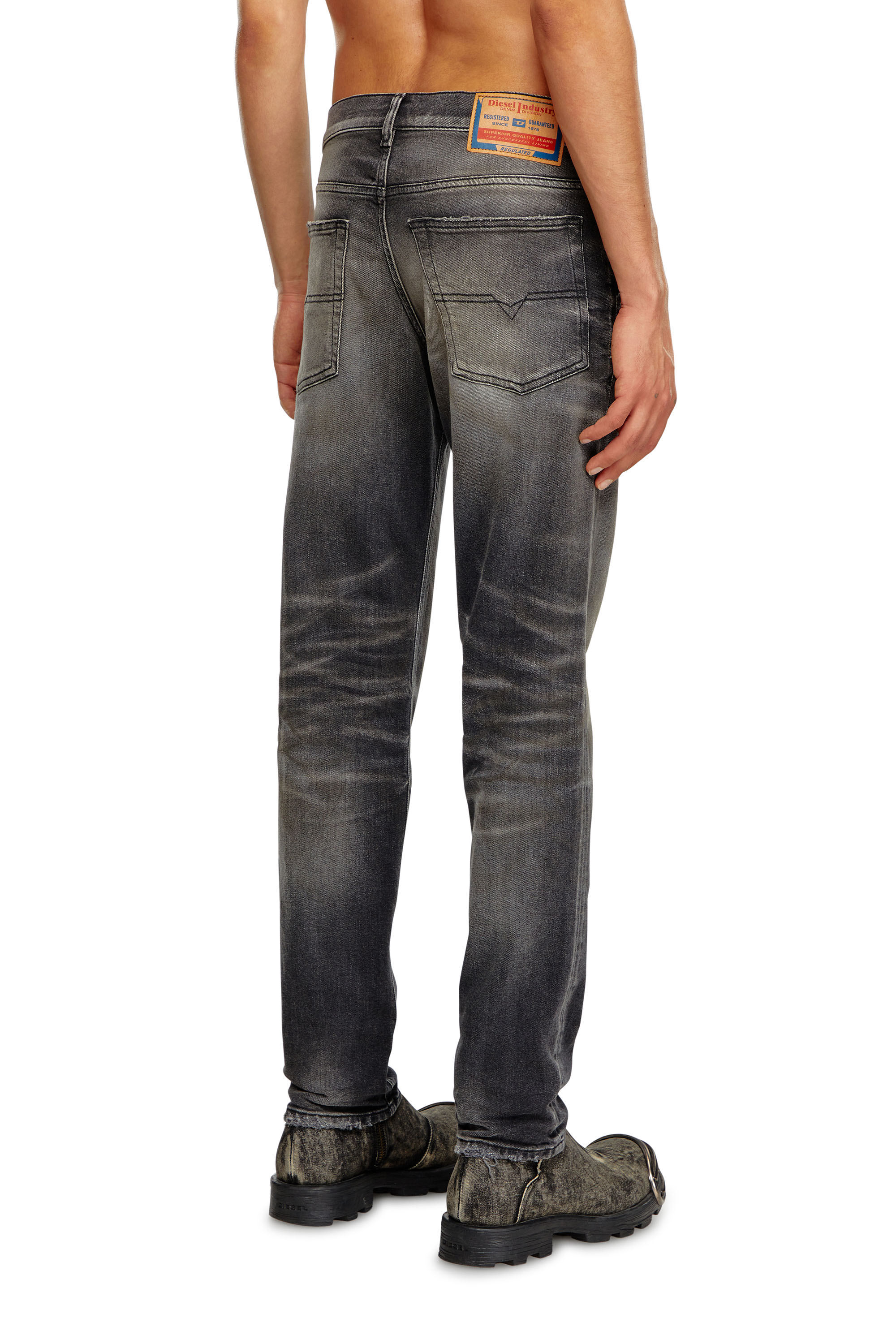 Diesel - Male Tapered Jeans 2023 D-Finitive 09K25, Black/Dark Grey - Image 4