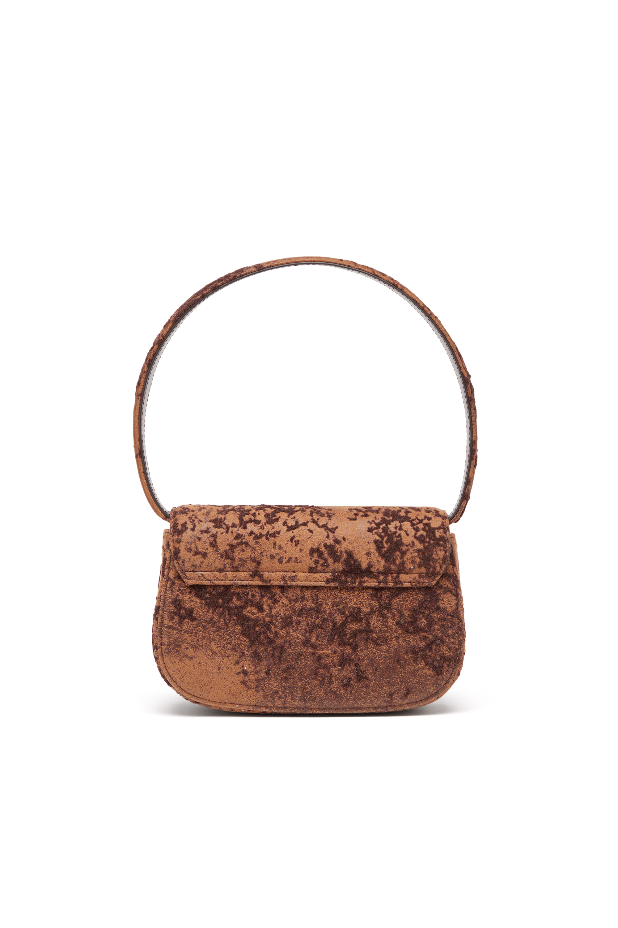 Diesel - 1DR, Female's 1DR-Iconic shoulder bag in flocked fabric in Brown - 2