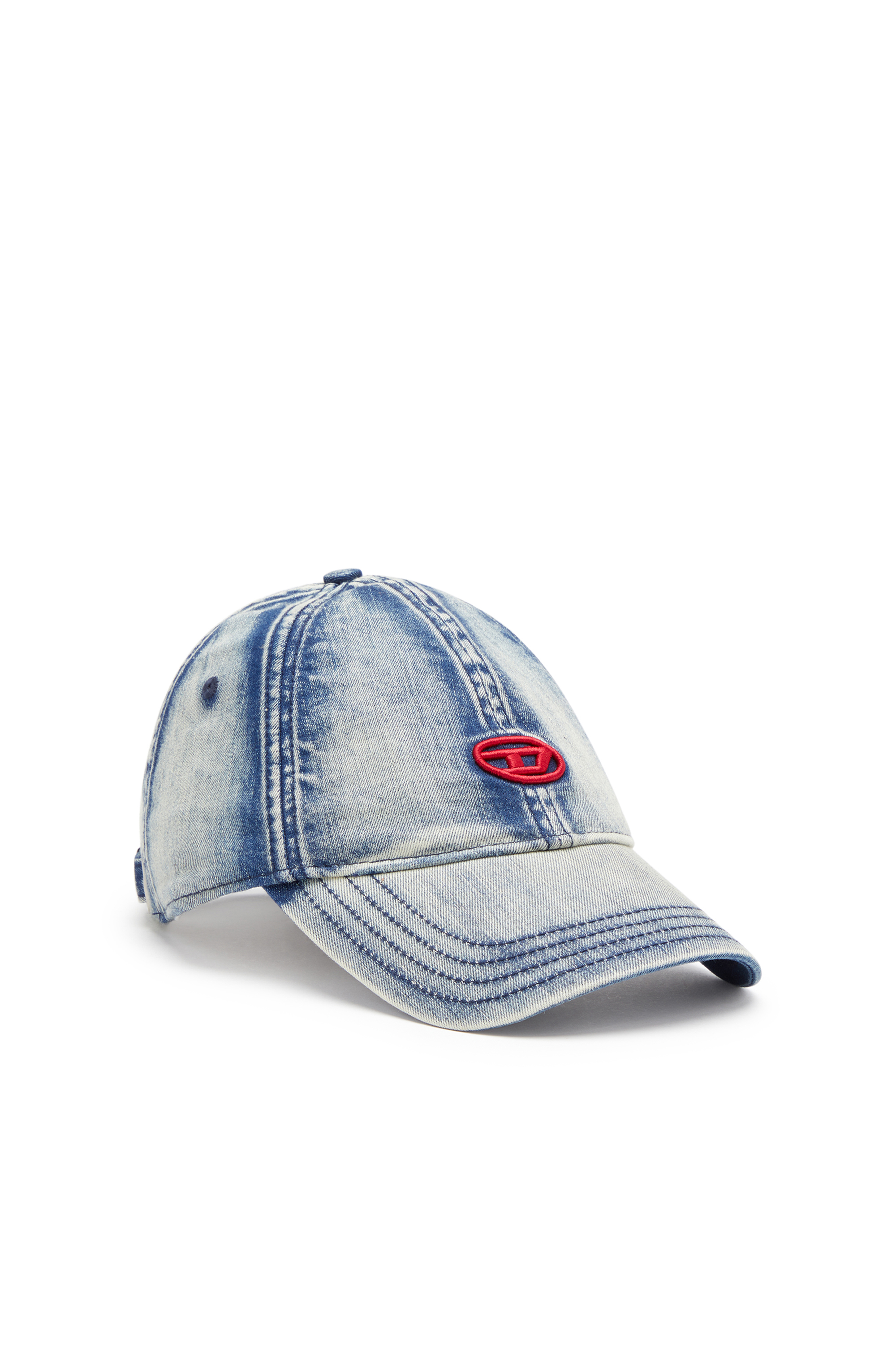 Diesel - C-GABLE, Casquette de baseball en denim traité Homme in Bleu - 1